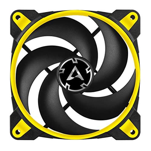 ARCTIC Bionix P120-120 mm Gaming Gehäuselüfter, PWM PST-Sharing-Funktion, Optimiert für statischen Druck, Kühler, RPM synchron, 200-2100 U/min. - Gelb Bild 6