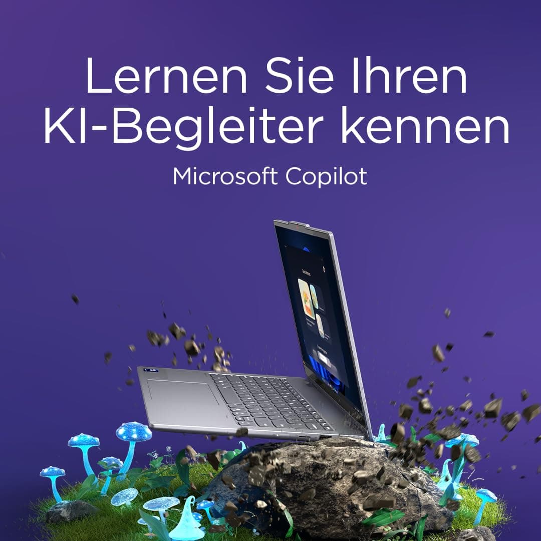 Lenovo IdeaPad 5 2-in-1 Laptop | 16" WUXGA Display | Intel Core Ultra 5 | 16GB RAM | 512GB SSD | Intel Grafik | Windows 11 Home | QWERTZ | Luna Grey | 3 Monate Premium Care Bild 4
