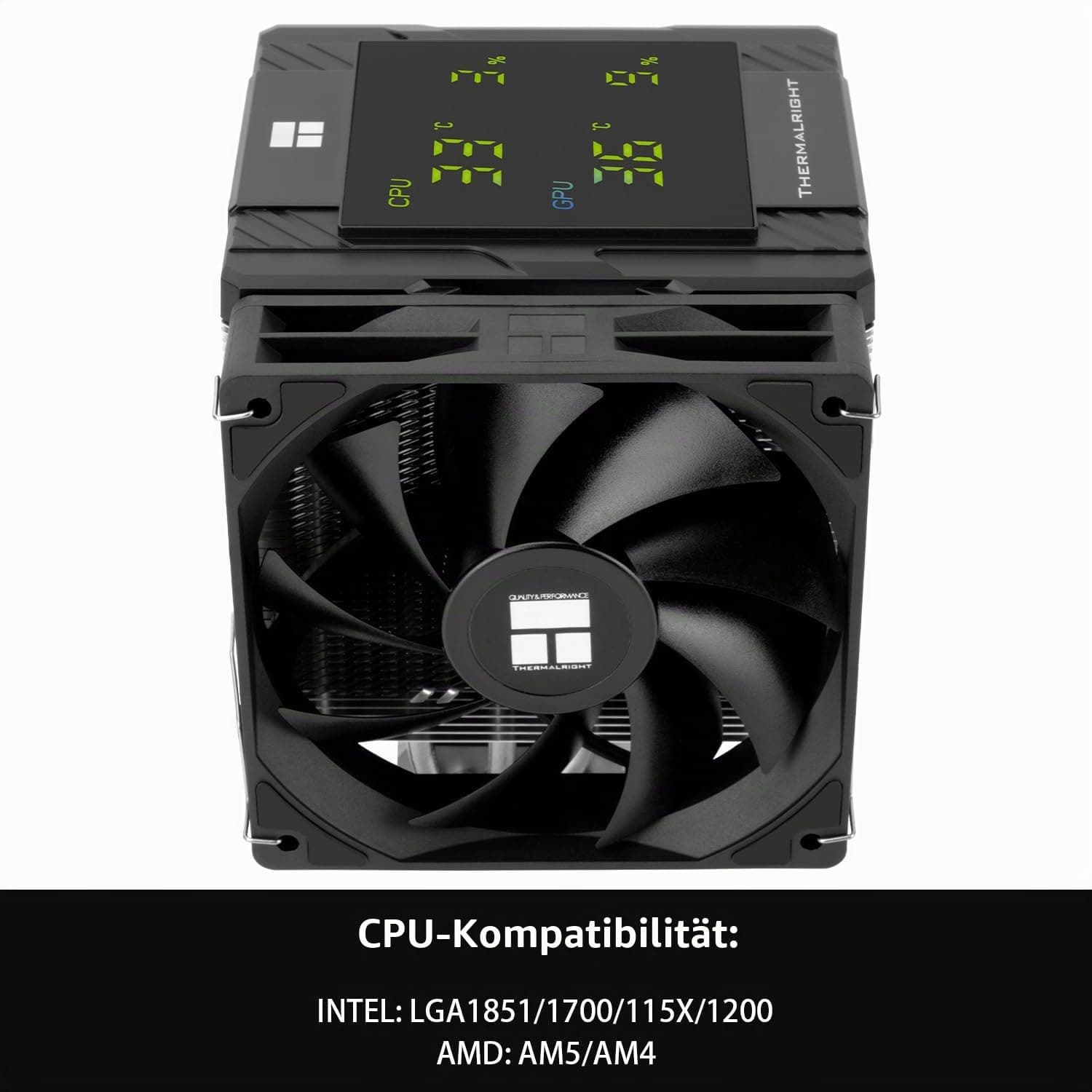 TR Peerless Assassin 120 Digital Black – CPU-Kühler für Computer mit 6 Wärmerohren, für AM4/AM5, Intel LGA1700/1851/1150/1151/1200 Bild 5
