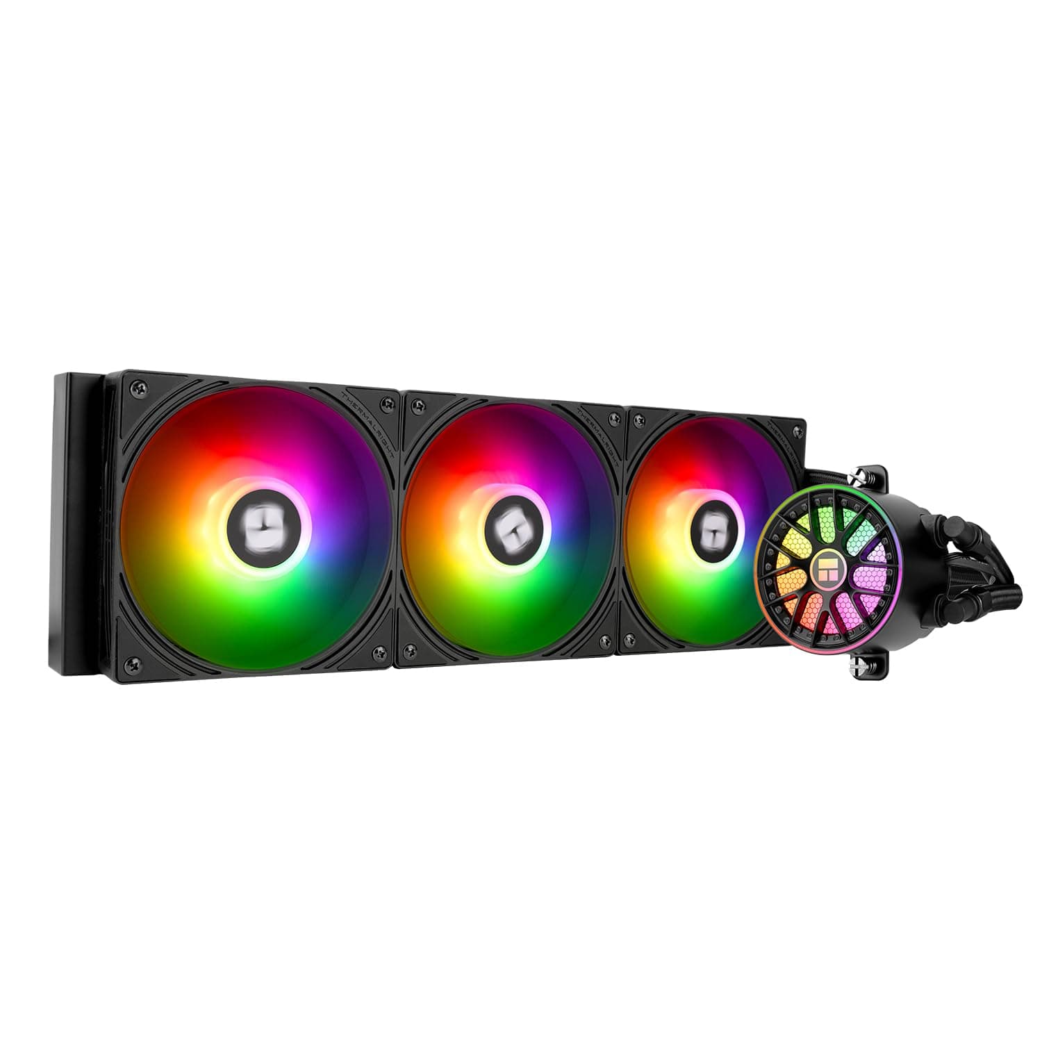 TR Thermalright AQUA ELITE 360 V6 ARGB Black Liquid CPU Kühler, 360mm Aio Kühlung, 3 PWM Lüfter-ARGB, für AMD AM4/AM5, Intel LGA1851/1700/115x/1200(Schwarz) Bild 2