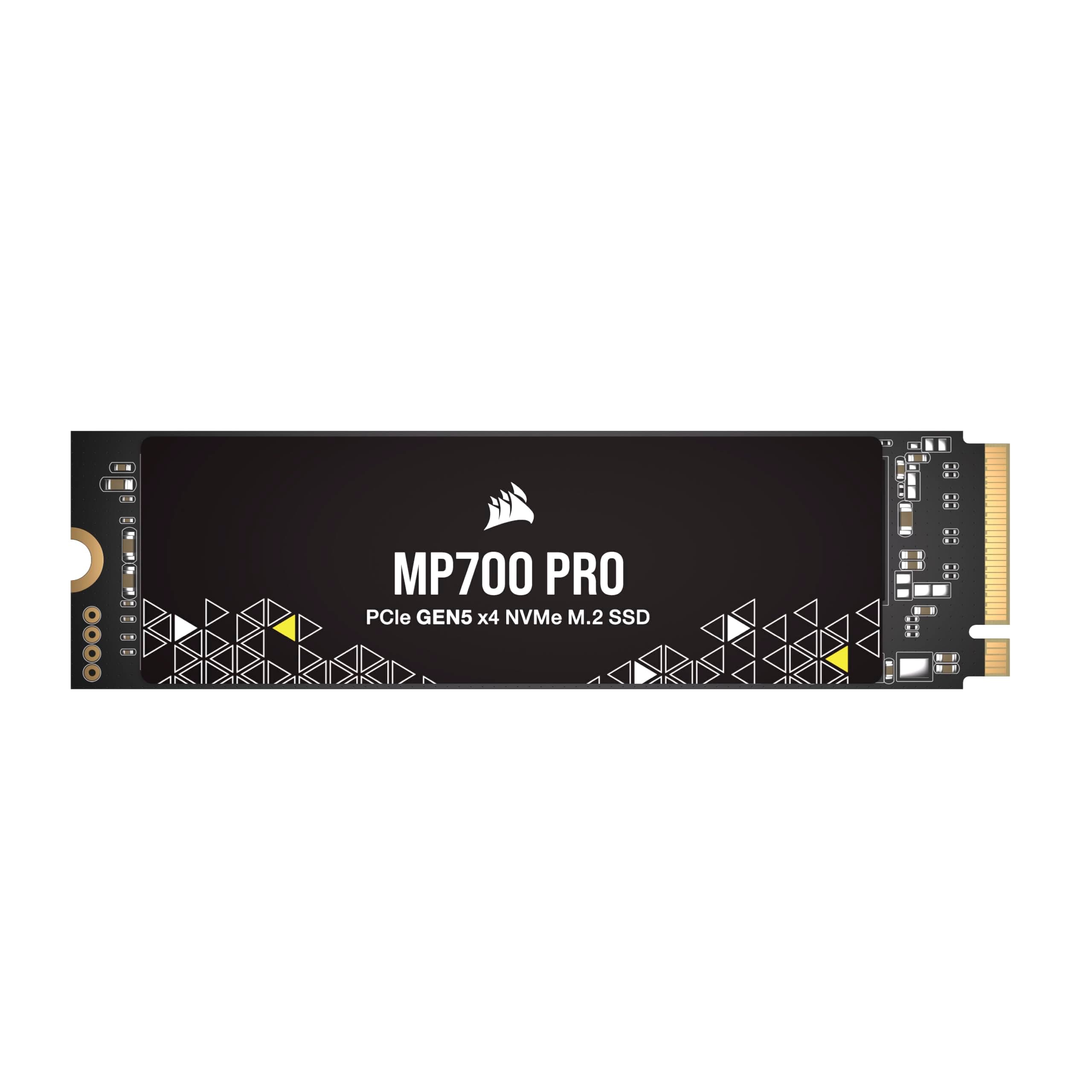 Corsair MP700 PRO 4TB M.2 PCIe Gen5 x4 NVMe 2.0 SSD - M.2 2280 - Bis zu 12.400MB/sec Sequentielles Lesen - High-Density TLC NAND - Schwarz SSD 4TB
