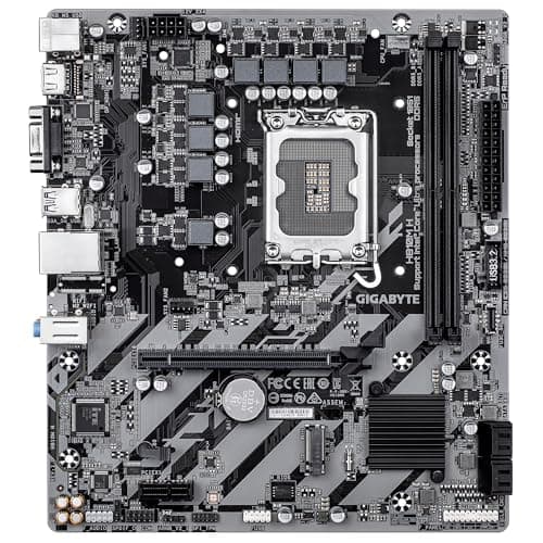 GIGABYTE H810M H Mainboard – Intel Core Ultra (Serie 2) CPUs, 4+1+2 Phasen VRM, bis zu 6400 MHz DDR5, 1xPCIe 4.0 M.2, 1GbE LAN, USB 3.2 Gen 1 Bild 4