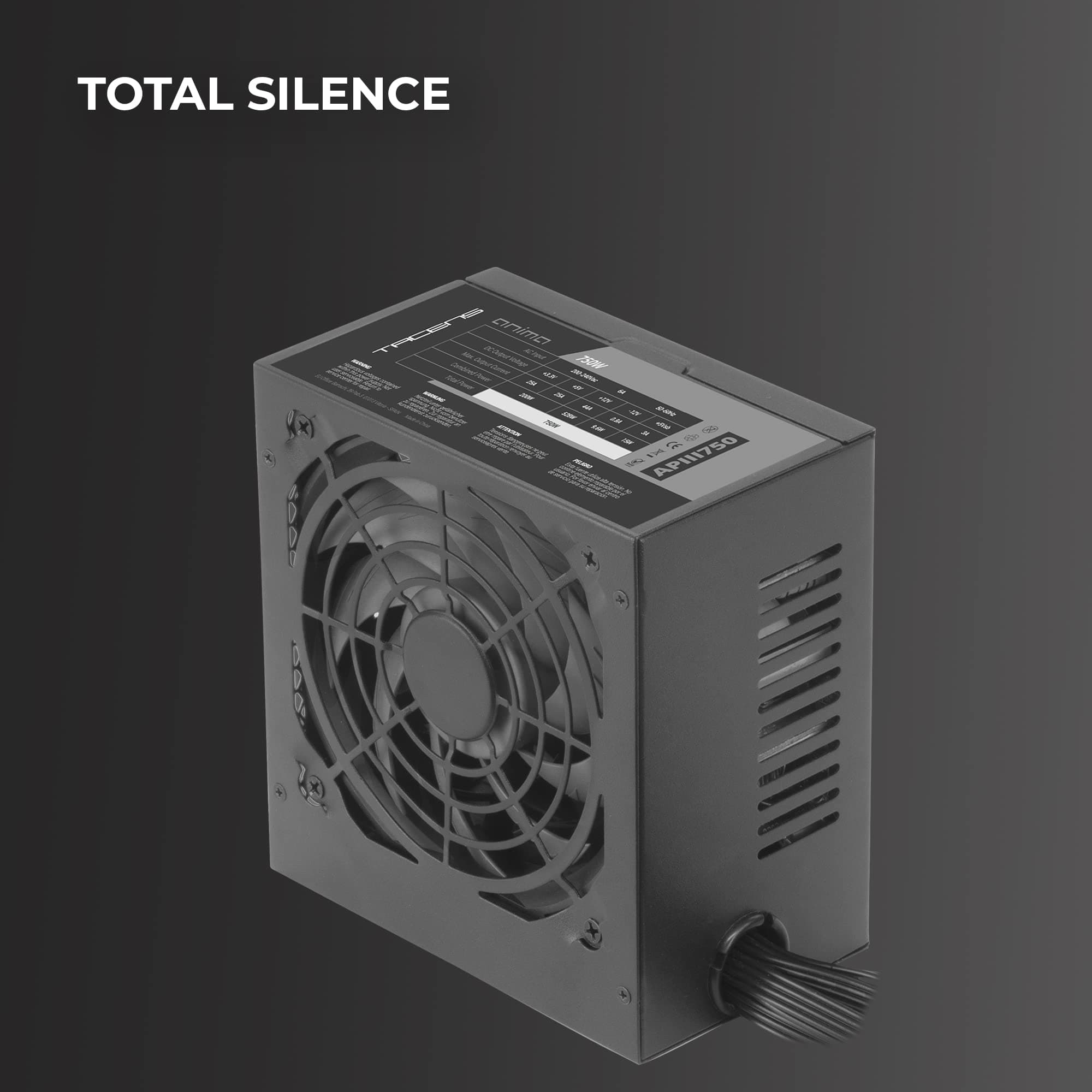 Tacens Anima APIII750, Netzteil PC ATX 750W, SMD und DC-DC Technologien, 85% Wirkungsgrad 12V, Ultraleiser 12cm-Lüfter, Extralange Flachkabel, Schwarz Bild 5