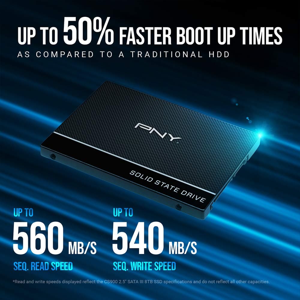 PNY CS900-2TB-RB interne SSD-Festplatte (2 TB, 3D NAND), 2,5 Zoll (6,35 cm) 2 TB 2.5 SATA Bild 5