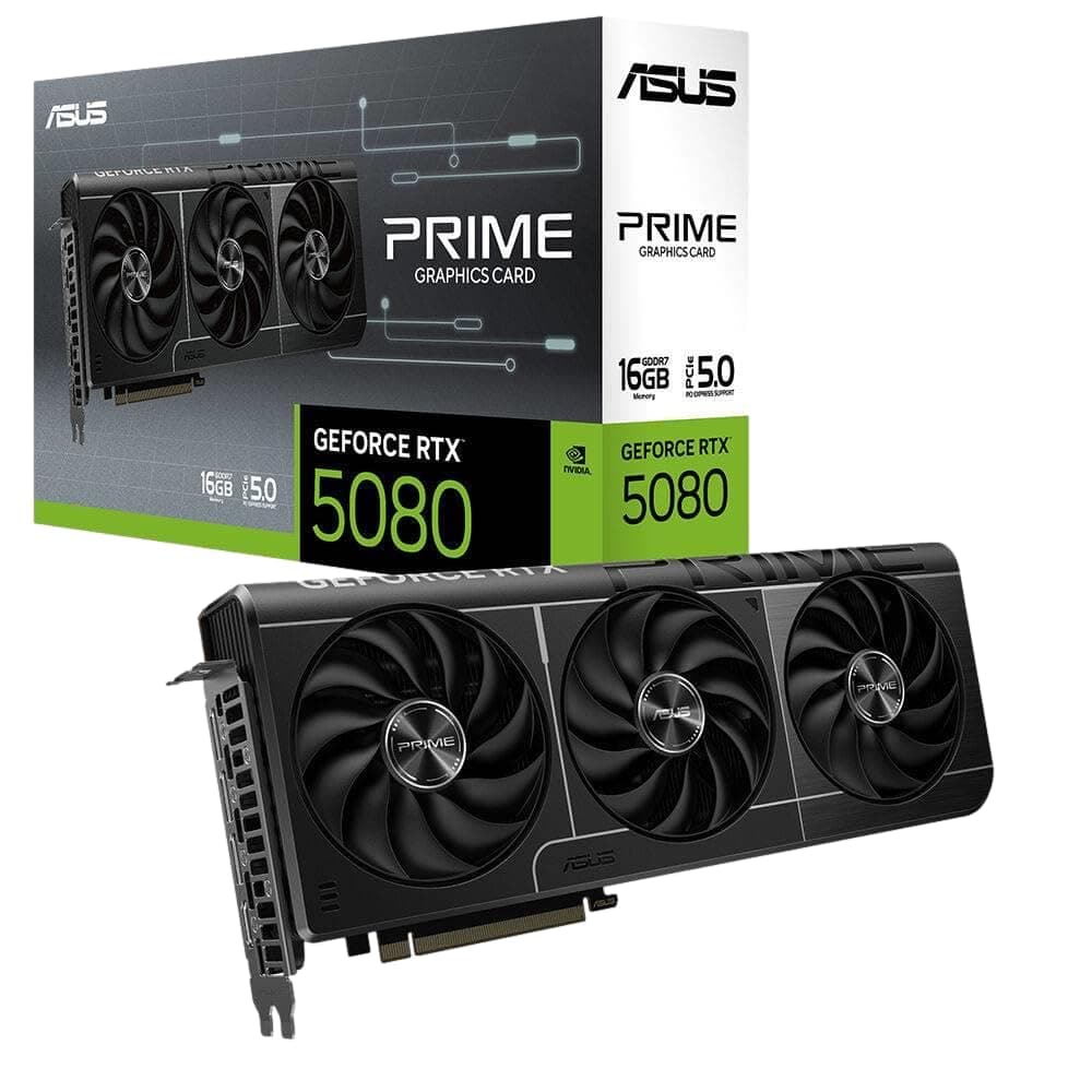 ASUS Prime GeForce RTX 5080 16GB GDDR7 Gaming Grafikkarte (Nvidia GeForce RTX5080, SFF-Ready, Dual-BIOS-Schalter, PCIe 5.0, 1x HDMI 2.1b, 3X DisplayPort 2.1a, PRIME-RTX5080-16G) Bild 2