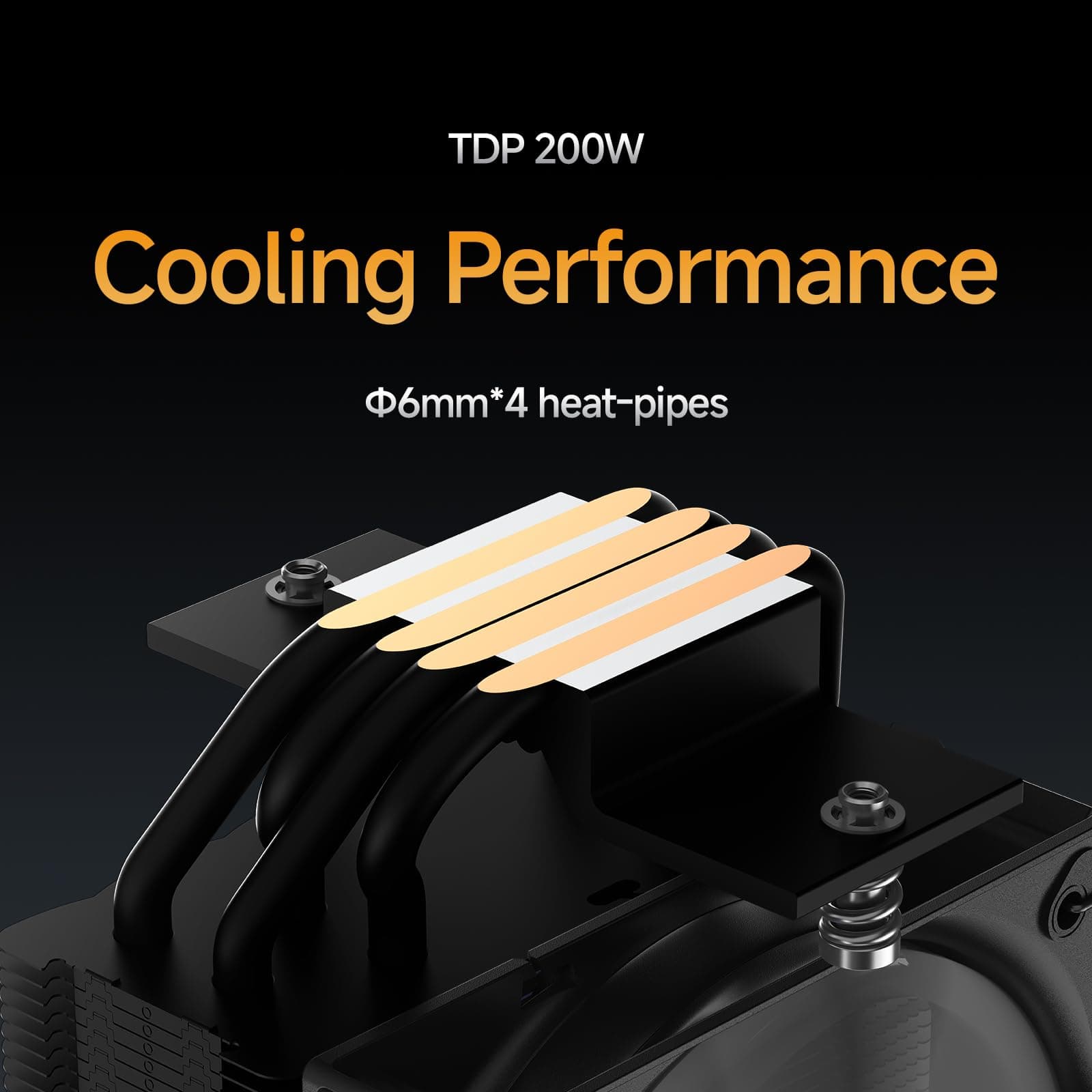 Gamma A40 BK CPU Kühler,100mm PWM Lüfter,133mm Höhe Single Tower Computer Kompakt CPU Luftkühler,4 Kupfer Direktkontakt Heatpipes,für Intel LGA 115X/1200/1700/1851 &AMD AM4/AM5 Bild 7