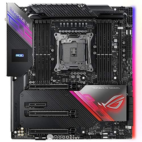 ASUS ROG Rampage VI Extreme Encore Gaming Mainboard Sockel Intel LGA 2066 (ATX, WiFi6, 10Gbit/s-Netzwerk, USB 3.2 Gen 2x2, SATA, vier M.2-Steckplätze, Aura-Sync-RGB-Beleuchtung) Bild 6