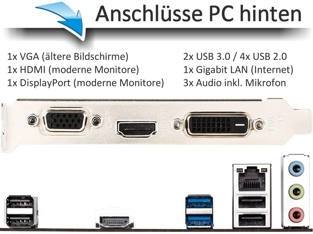 shinobee Gaming PC AMD Ryzen 5 3500X 6 Kerne 4.10GHz - Geforce GTX 750 2GB DDR5 - Windows 11-16 GB DDR4-512 GB NVME SSD - WLAN - Gamer PC Computer Gaming Rechner #8165 Ryzen5 3500X - GTX 750 - 16 GB - 512 SSD Ryzen 5 Bild 3