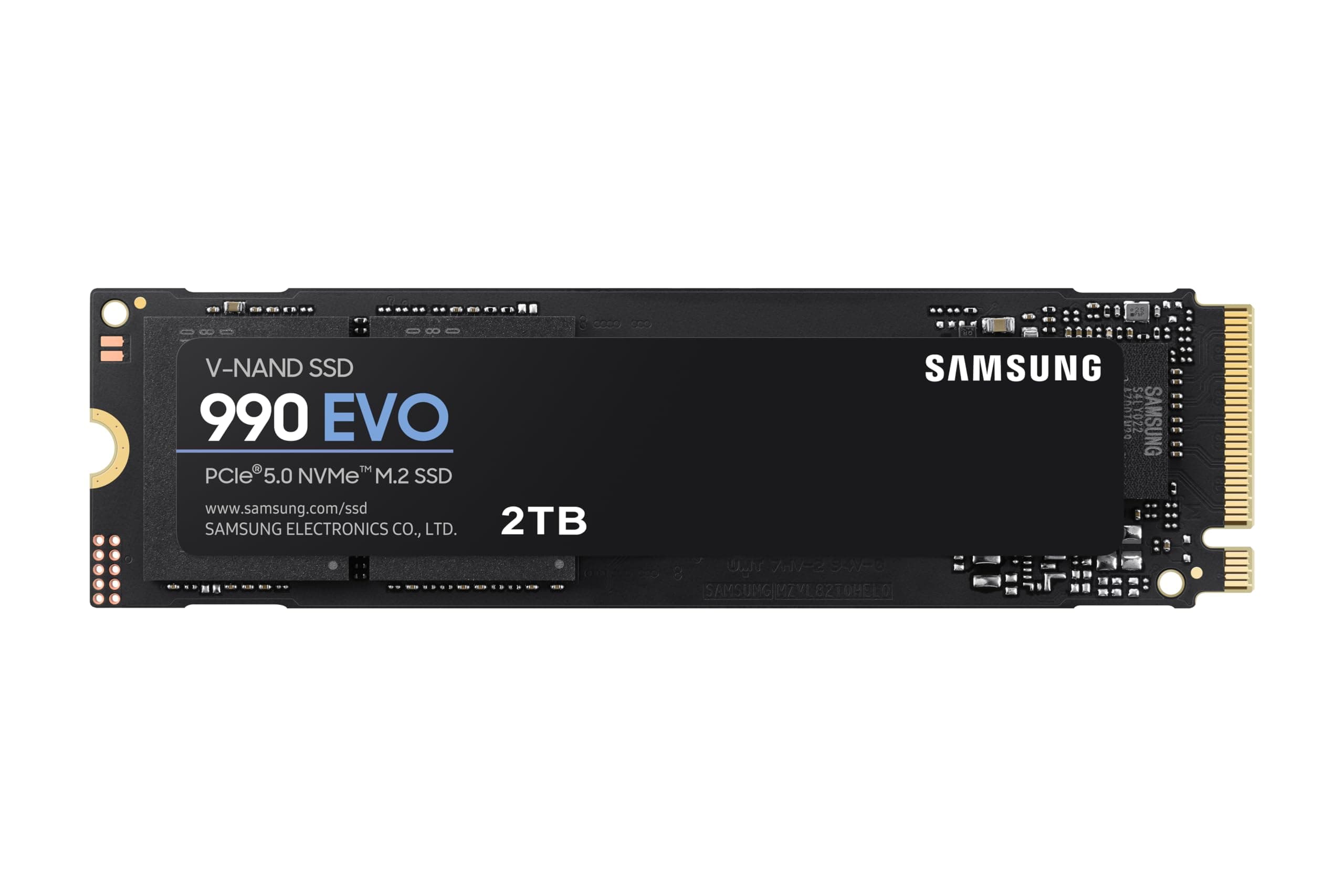 Samsung 990 EVO NVMe M.2 SSD 1 TB, PCIe 4.0 x4 / PCIe 5.0 x2, NVMe 2.0 (2280), 5.000 MB/s Lesen, 3.200 MB/s Schreiben, Interne SSD für Gaming und Grafikbearbeitung, MZ-V9E1T0BW Bild 2