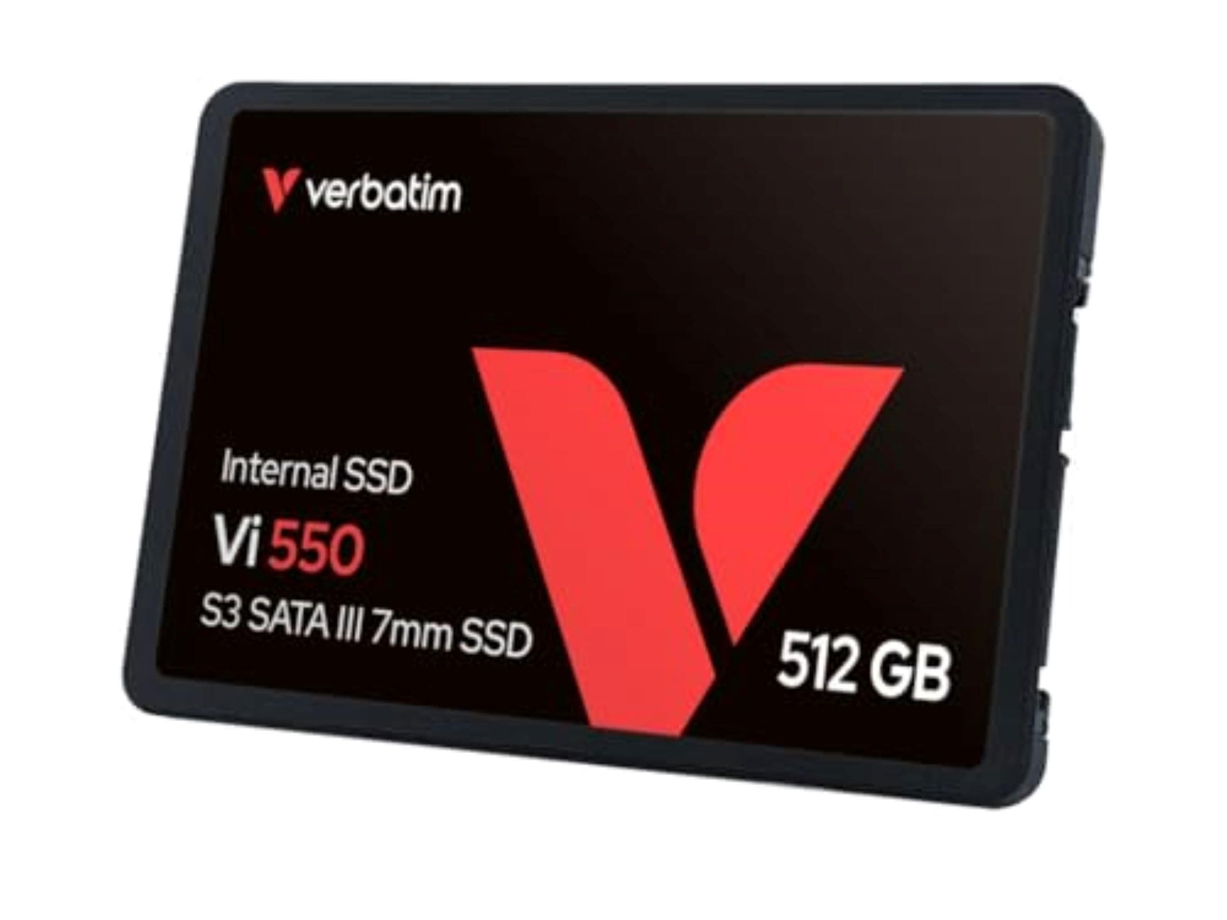 Verbatim Vi550 S3 SSD 512 GB 2,5" - Interne Solid State Drive - 3D NAND-Technologie - schwarz Vi550 S3 SSD 512 GB 2,3'' SATA III