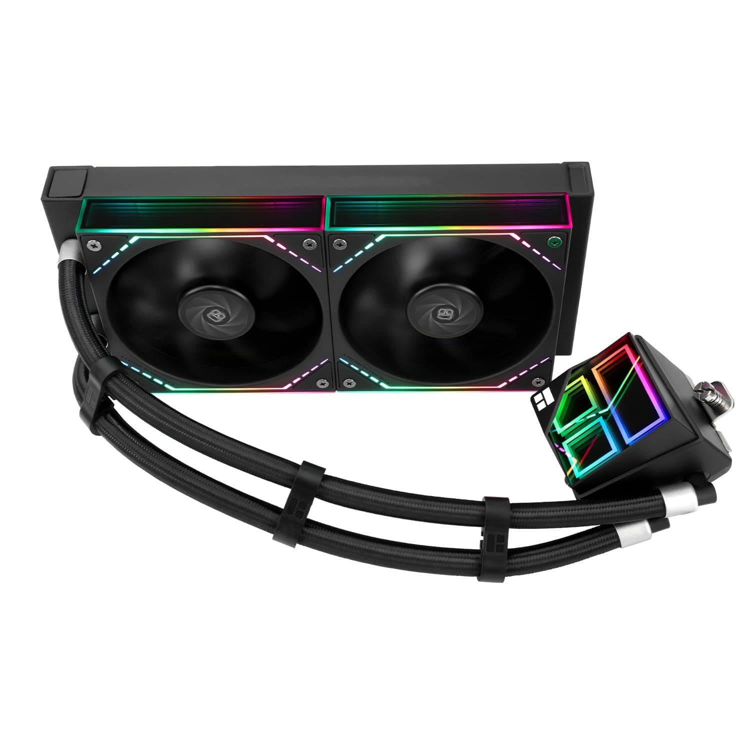 TR Thermalright Frozen Infinity 240 Schwarz Flüssigkeit CPU Kühler, 240mm Aio Kühler-Infinity Spiegel Lichteffekt, 2000U/min, für AM4/AM5, Intel LGA1851/1700/1150/1151 Bild 2