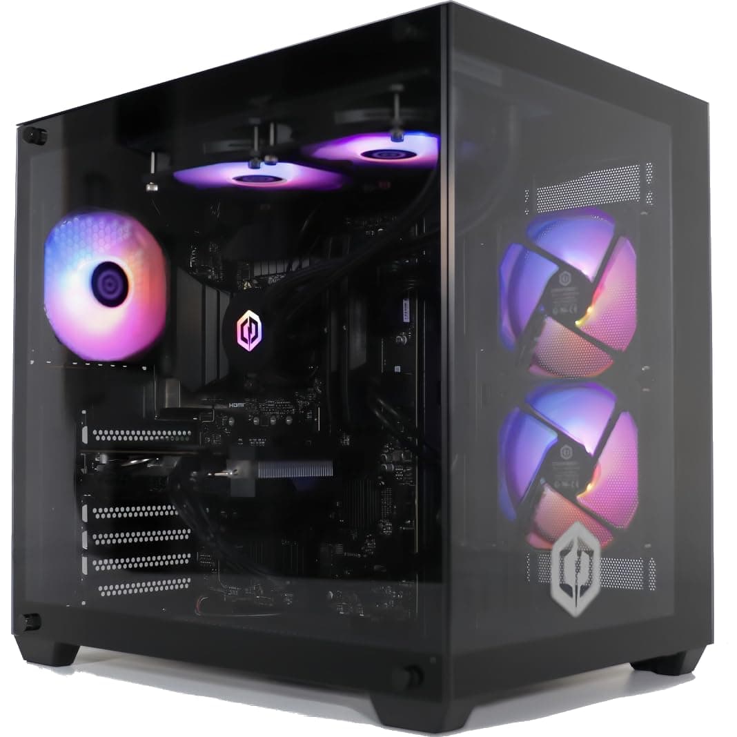 CYBERPOWERPC Luxe Gaming-PC - AMD Ryzen 7 9800X3D, AMD Radeon RX 9070 XT 16GB, 32GB RAM, 1TB NVMe SSD, 750W 80+ PSU, Wi-Fi, Wasserkühlung, Windows 11, Ark RGB