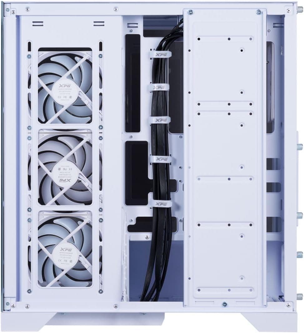 XPG by ADATA - Invader X BTF MID-Tower Chassis, 5 ARGB-Lüfter im Lieferumfang enthalten, kein Riser-Kabel, weiße Farbe, unterstützt BTF-Motherboard - INVADERXBTFMT-WHCWW Bild 4