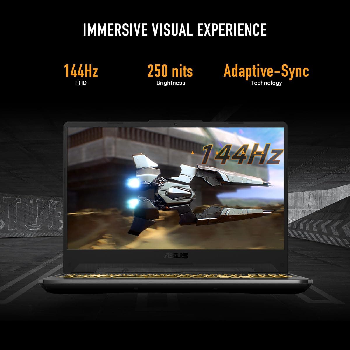 ASUS TUF Gaming A15 Gaming Laptop, 15,6 Zoll FHD 16:9 144Hz Display, AMD Ryzen™ 5 7535HS Prozessor, NVIDIA® GeForce RTX™ 3050, 16GB DDR5, 512GB PCIe® Gen 4.0 SSD, Wi-Fi 6, Windows 11 Home Bild 3