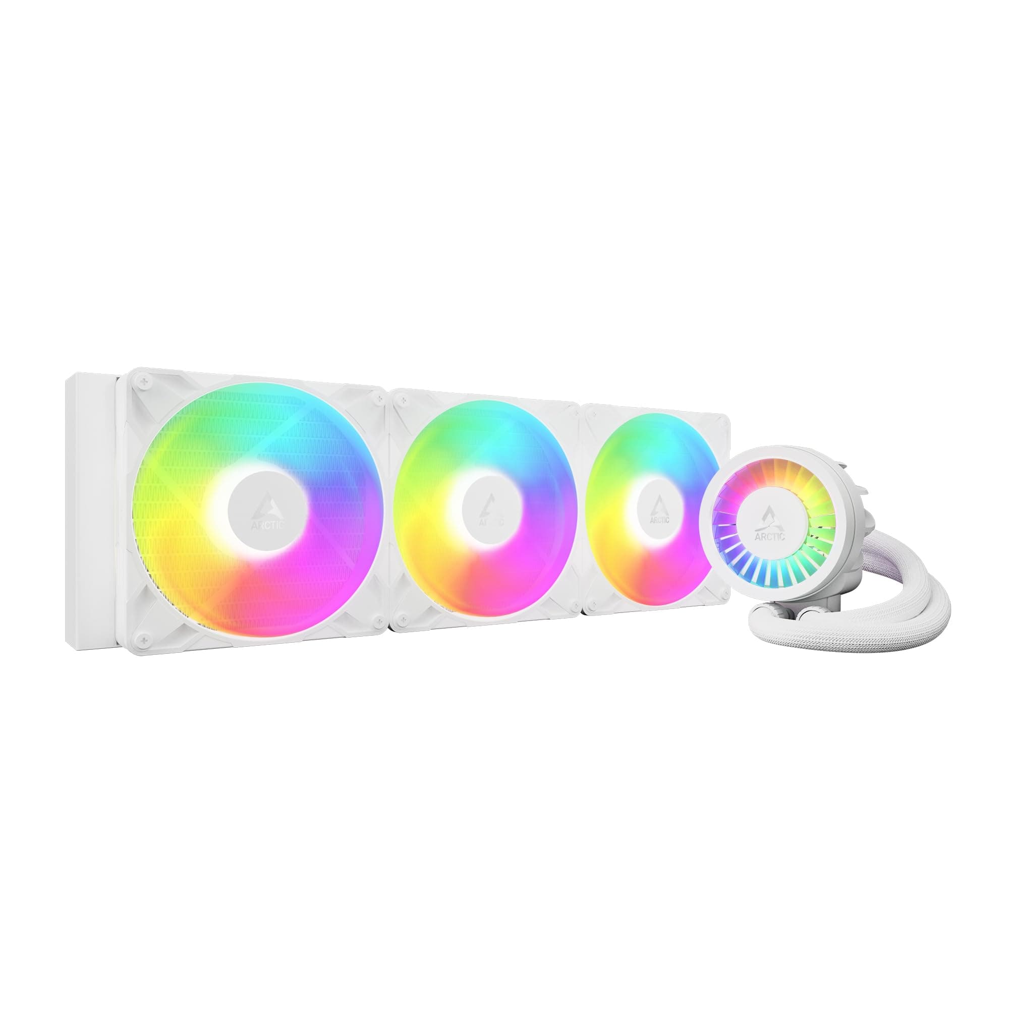 ARCTIC Liquid Freezer III Pro 420 A-RGB - 420 mm AIO CPU Kühler, Wasserkühlung, 38 mm Radiator, PWM-Pumpe, VRM-Lüfter, AMD AM5/AM4, Intel LGA1851/1700 Contact Frame - Weiß weiß Liquid Freezer III Pro 420 A-RGB Bild 2
