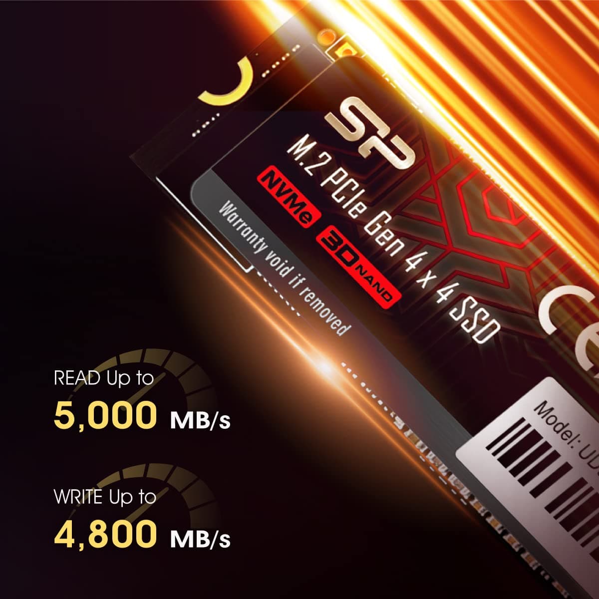 Silicon Power 2TB UD90 NVMe 4.0 Gen4 PCIe M.2 SSD R/W up to 5,000/4,800 MB/s (SP02KGBP44UD9005) Bild 7