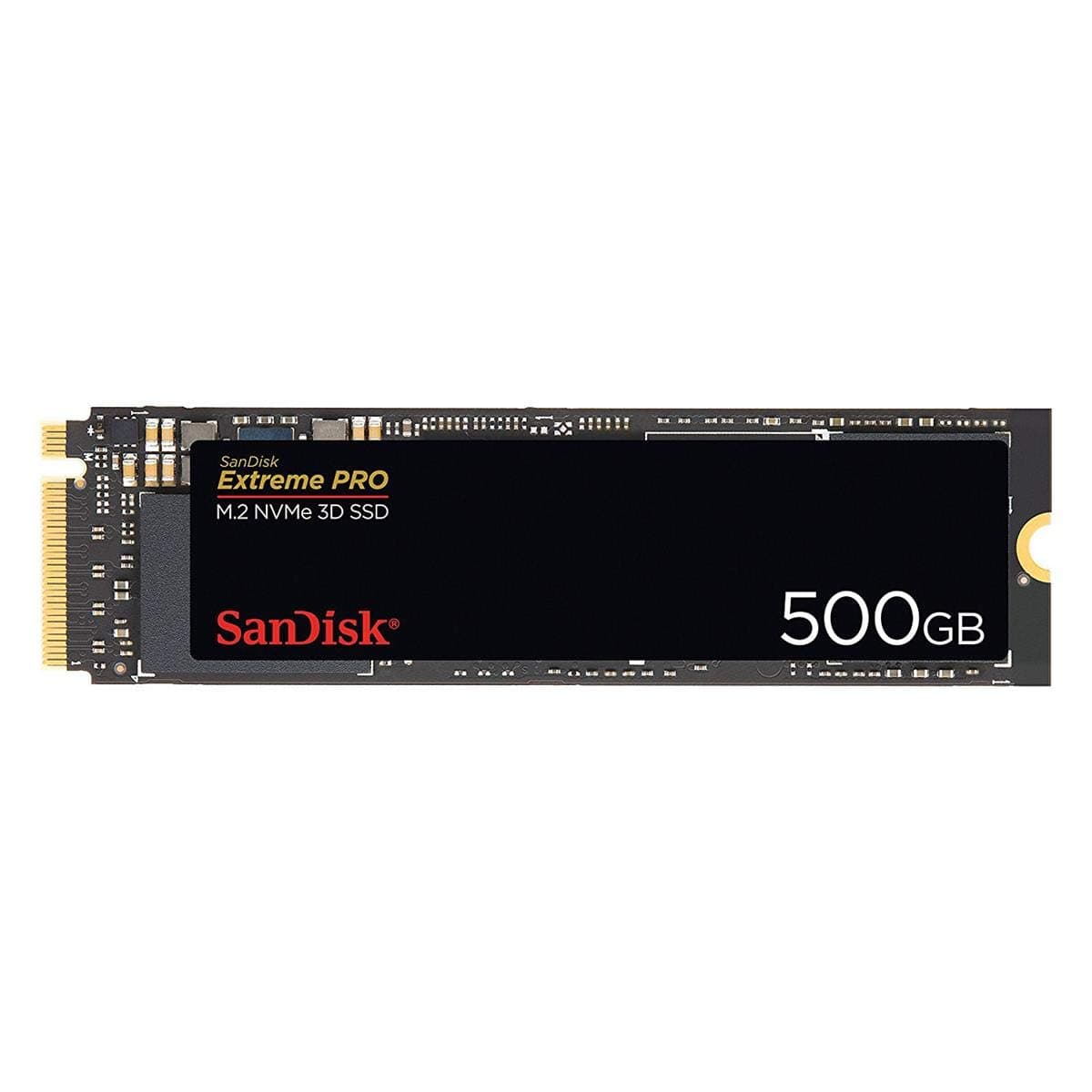 SanDisk Extreme PRO M.2 NVMe 3D SSD 500 GB interne SSD (Lebensdauer von bis zu 300 TBW, 3D-NAND-Technologie, 3.400 MB/s Lesegeschwindigkeiten, 410.000 IOPS) 500GB