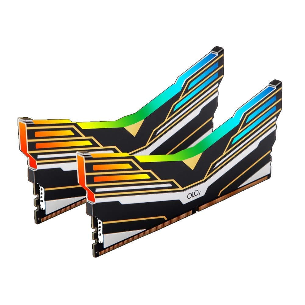 OLOy DDR4 RAM 16GB (2x8GB) Schwarz Warhawk Aura Sync RGB 3200MHz CL16 1.35V 288pin Desktop Gaming UDIMM (MD4U0832161BE0DA) Bild 3