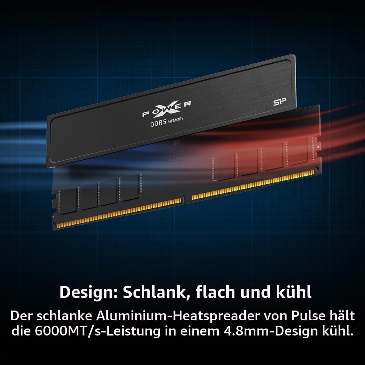 Silicon Power DDR5 32GB (2x16GB) Value Gaming 6000MT/s (PC5-48000) 288-pin CL36 1.35V UDIMM Desktop Memory Module RAM SU032GXLWU60FFDJEC Bild 7