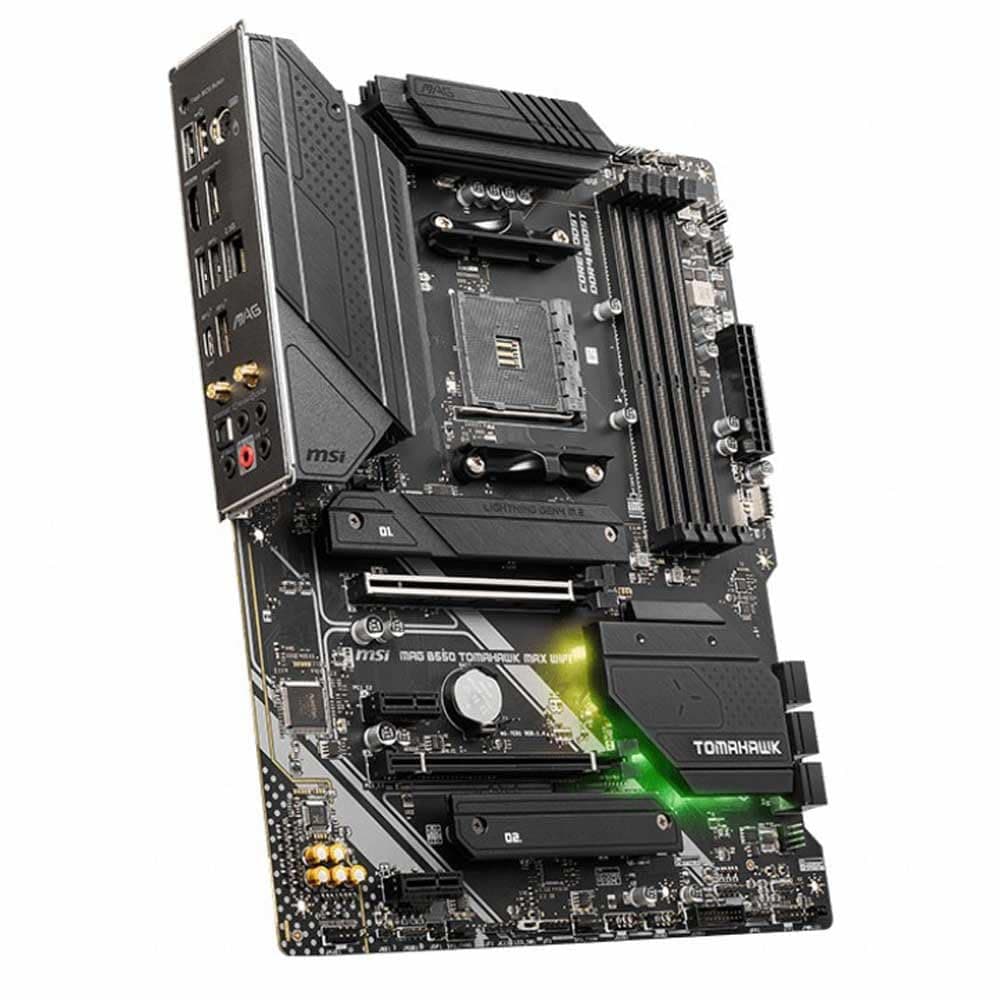MSI MAG B550 Tomahawk MAX WiFi Mainboard ATX, AM4 - AMD Ryzen 5000 bereit - DDR4 Boost 5100+MHz/OC, PCIe 4.0 & 3.0 x16, M.2 Gen4 & Gen3, 2.5G LAN, Wi-Fi 6E, Bluetooth 5.2 Bild 5