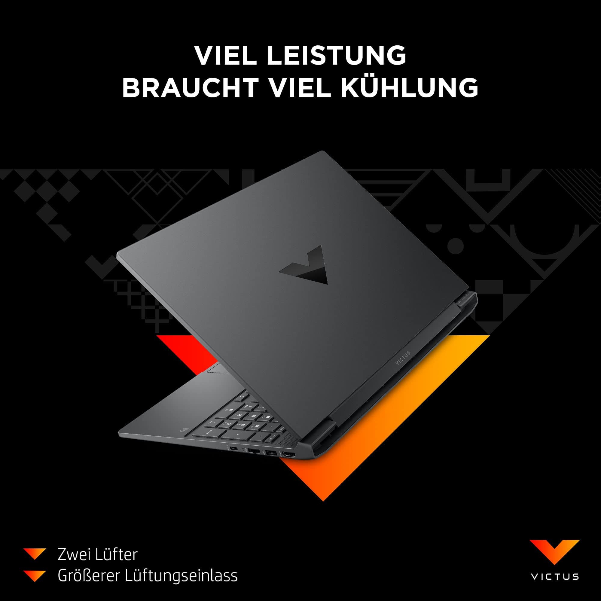 HP Victus Gaming Laptop| 15,6" FHD 144Hz Display | Intel Core i5-13500H | 16 GB DDR4 RAM | 512 GB SSD | NVIDIA GeForce RTX 4050 | Windows 11 Home | QWERTZ Tastatur | Schwarz Bild 4