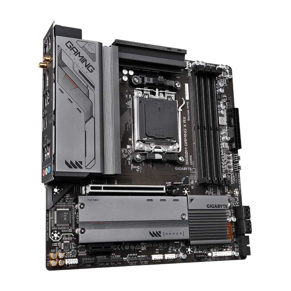 GIGABYTE B650M Gaming X AX Mainboard - AMD Ryzen 9000er-Serie, 6+2+1 Phasen VRM, bis zu 8000 MHz DDR5 (OC), 2xPCIe 4.0 M.2, 2,5 GbE LAN, WiFi 6E, USB 3.2 Gen 2 Bild 5