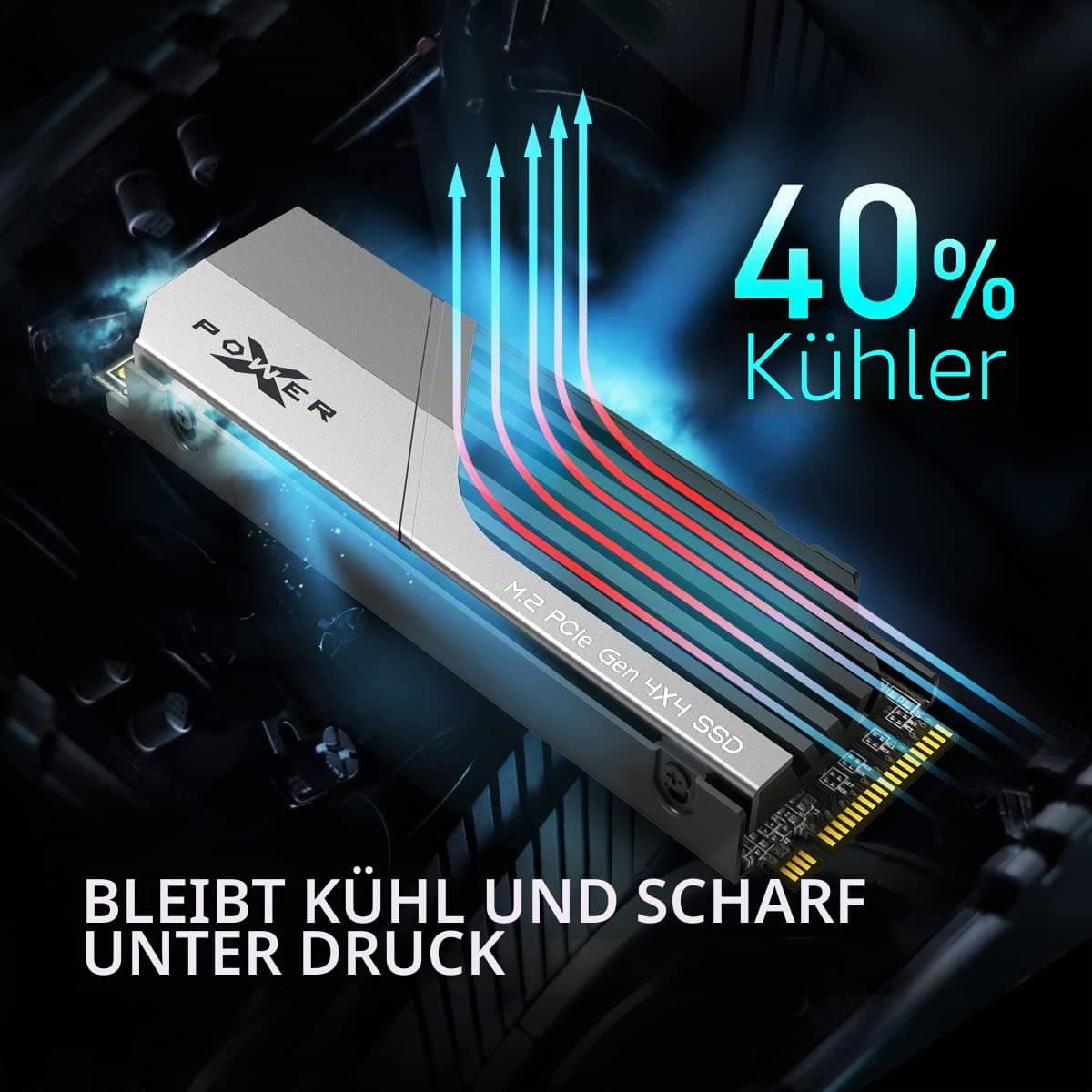 Silicon Power 1TB XS70 – funktioniert mit PlayStation 5, Nvme PCIe Gen4 M.2 2280 interne Gaming SSD W/R bis zu 7.300 MB/6.000/s (SP01KGBP44XS7005) Bild 5