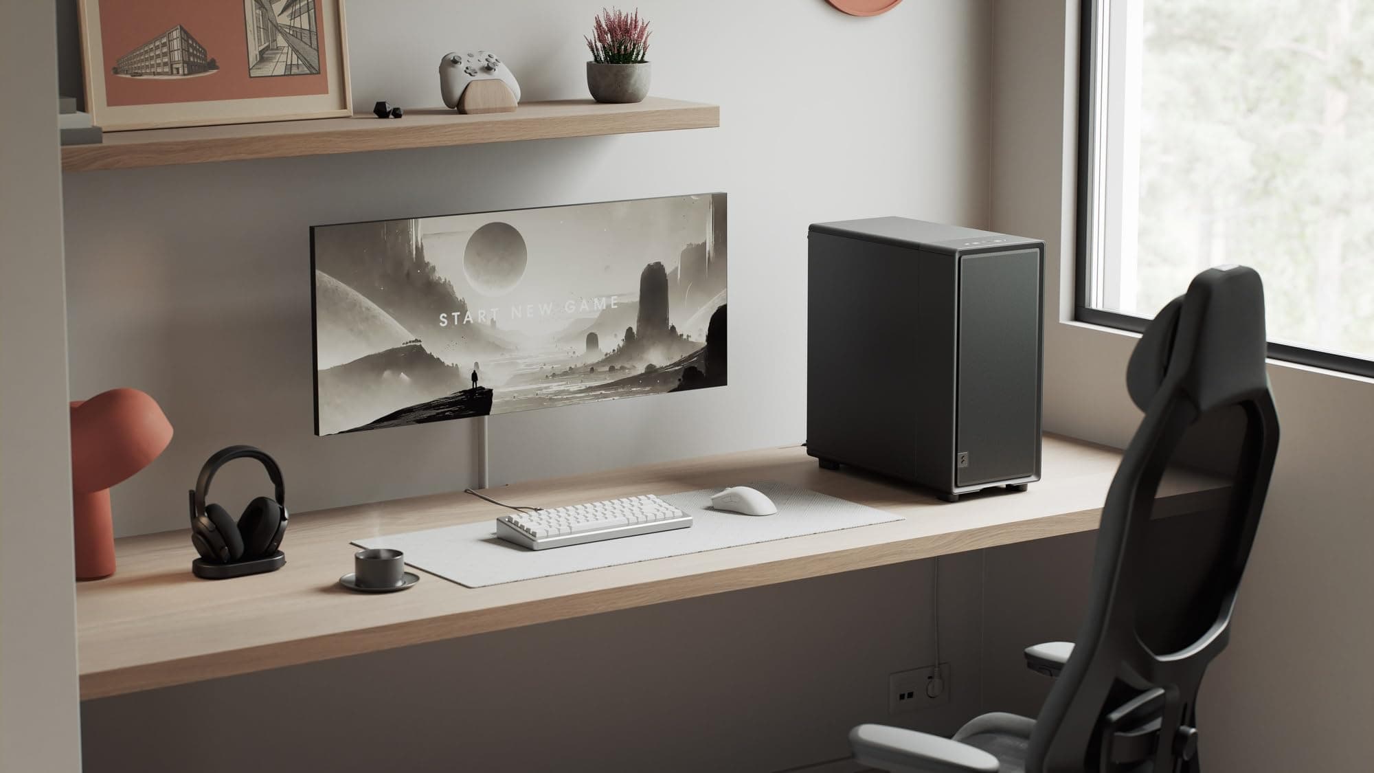 Fractal Design Epoch Schwarz Solid - Gaming-PC-Gehäuse - Mesh-Frontpanel - DREI Momentum 12-Lüfter inkl. - Geräumiger Innenraum - ATX/mATX/ITX Unterstützung Solid Schwarz Epoch Bild 3