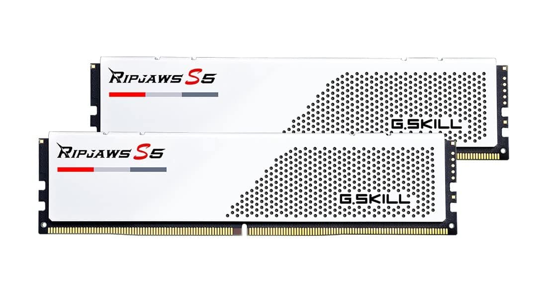 G.SKILL Ripjaws S5 White 64GB DDR5 6000-30, F5-6000J3040G32GX2-RS5W