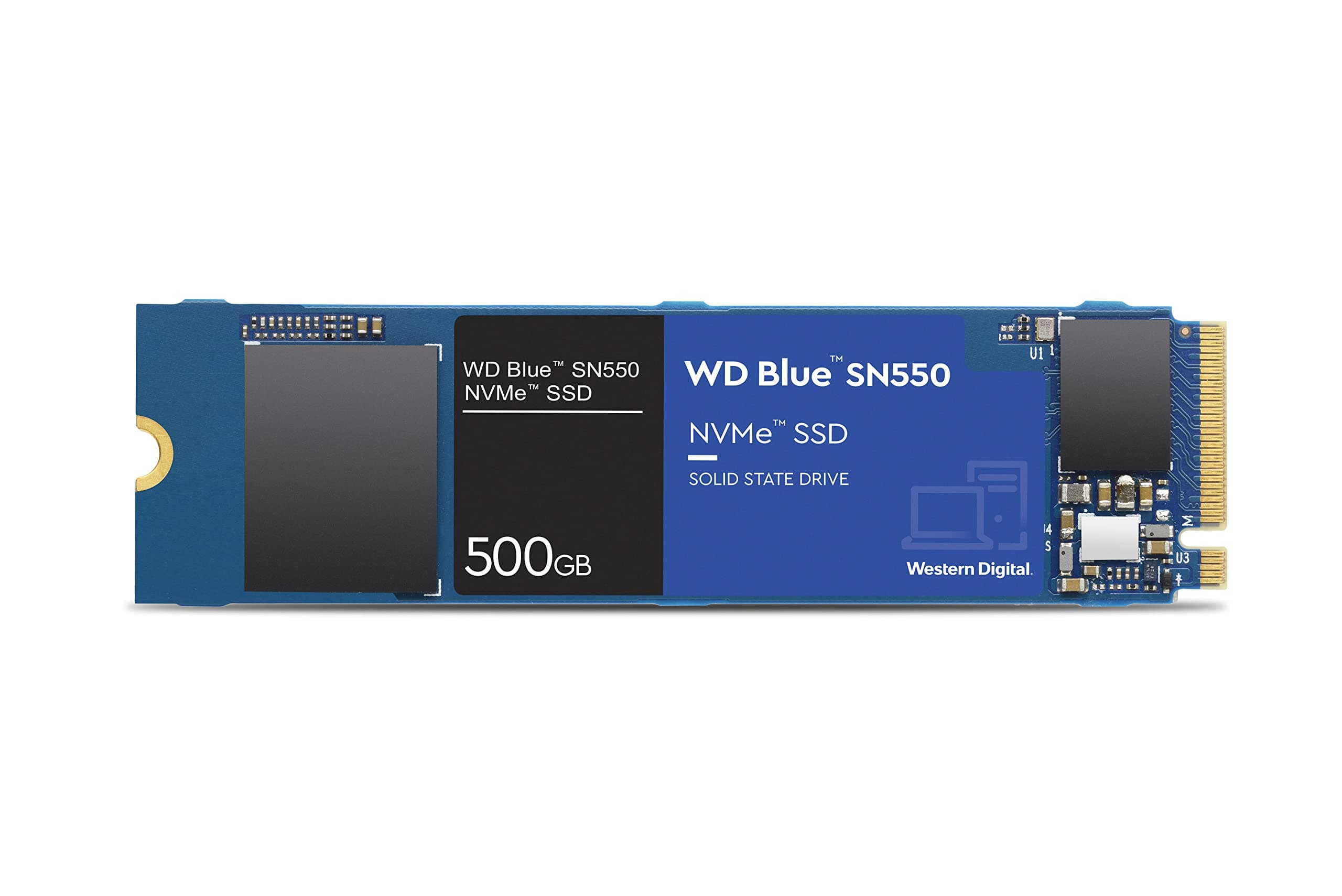 WD Western Digital Blue SN550 NVMe M.2 500 GB PCI Express 3.0 3D NAND - Western Digital Blue SN550 NVMe, 500 GB, M.2, 2400 MB/s, 8 Gbit/s