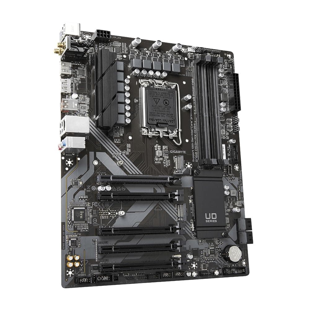 GIGABYTE B760 DS3H AX DDR4 Mainboard - Unterstützt Intel Core Prozessoren der 14. Generation, 8+2+1 Phasen digitales VRM, bis zu 5333MHz DDR4 (OC), 2X PCIe 4.0 M.2, Wi-Fi 6E, GbE LAN, USB 3.2 Gen 2 Bild 7
