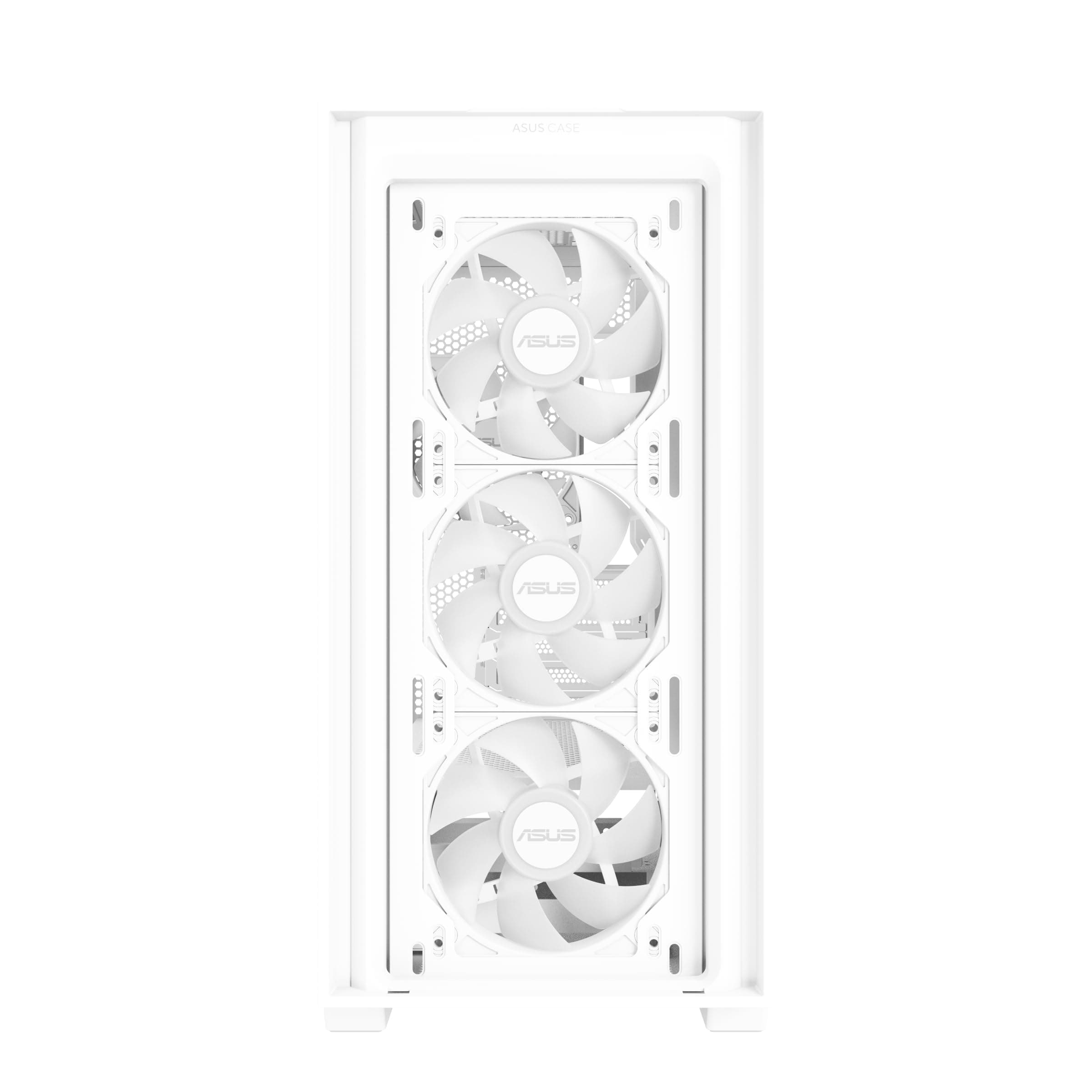 ASUS A21 Plus TG ARGB White microATX PC Gehäuse (vorinstallierte ARGB-Lüfter, Mesh Frontpanel, kompatibel mit Mainboards mit versteckten Anschlüssen, 360-mm-Radiatoren, 380-mm-Grafikkarten, weiß) Bild 3