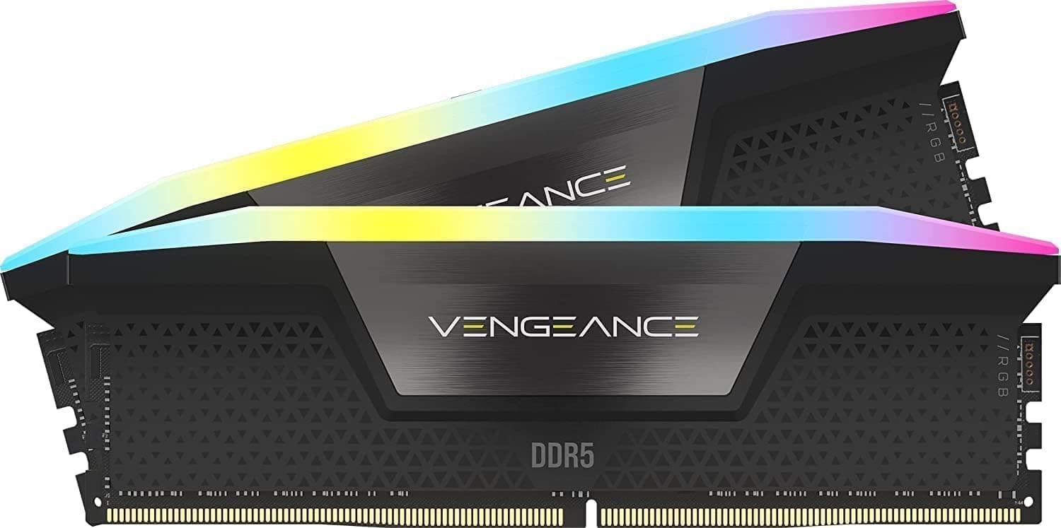Corsair Vengeance RGB DDR5 RAM 64GB (4x16GB) 6200MHz CL32 Intel XMP iCUE Kompatibel Computer Speicher - Schwarz (CMH64GX5M4B6200C32) Bild 3