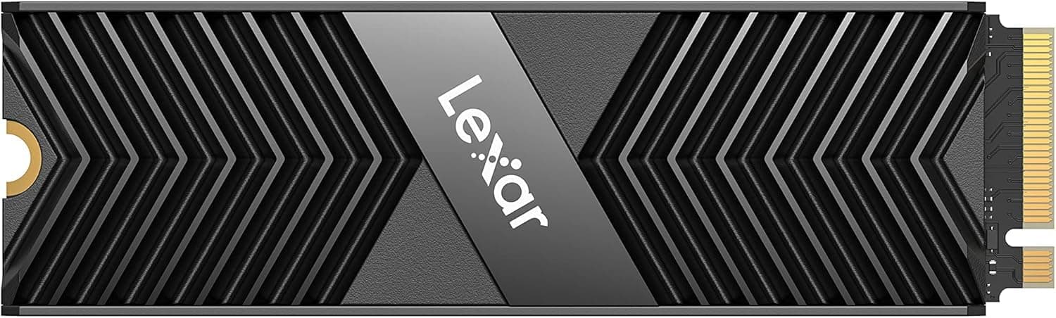 Lexar SSD NM800 Pro 8 TB Professionell PCIe Gen4 NVMe M.2 2280 mit Kühlkörper, bis zu 7.000 MB/s Lesen und 6.600 MB/s Schreiben, interne SSD für PS5, Spiele und Kreativität, Schwarz