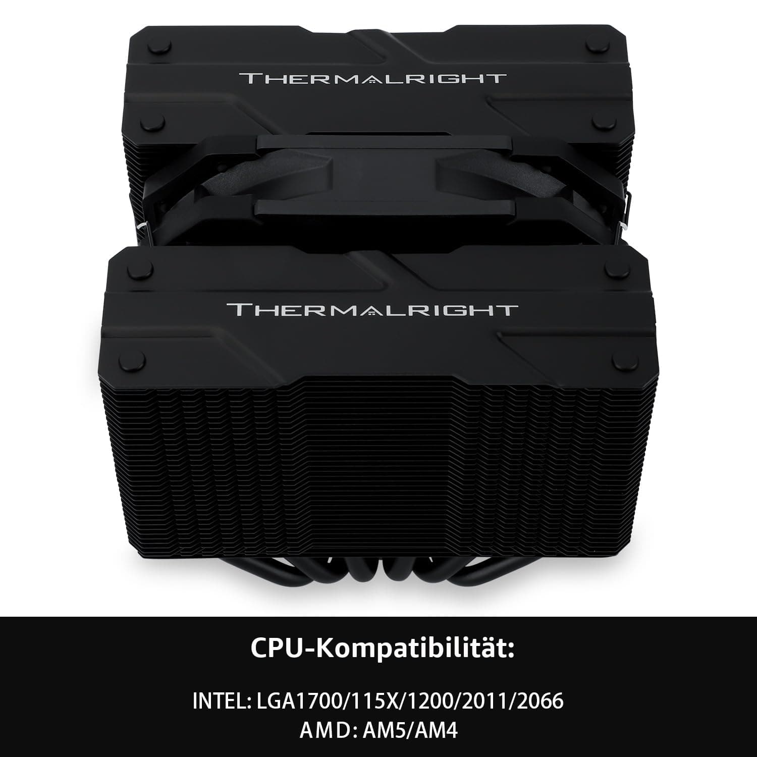 TR Peerless Assassin 120 Mini CPU-Luftkühler, 6 Heatpipes, PWM Lüfter 120 mm TL-D12B, 135 mm hoch, Dual-Turm-Kühler, für AMD AM4 AM5/Intel LGA 1851/1700/1150/1151/1200/2011 BLACK Bild 5
