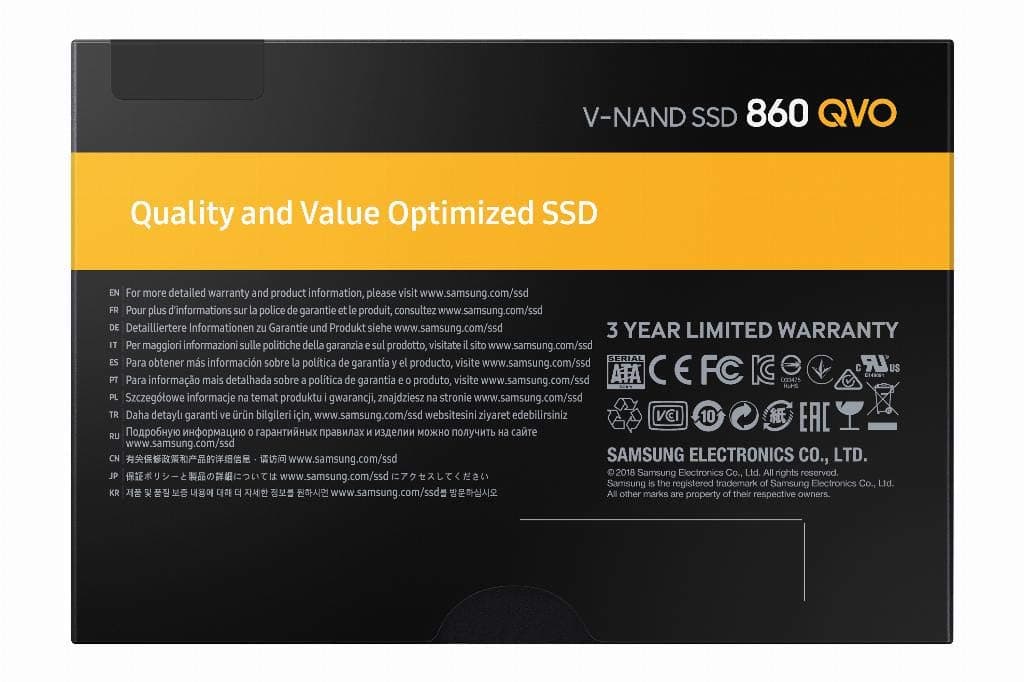 Samsung MZ-76Q1T0BW SSD 860 QVO 1 TB 2,5 Zoll Interne SATA SSD (bis zu 550 MB/s) Bild 7