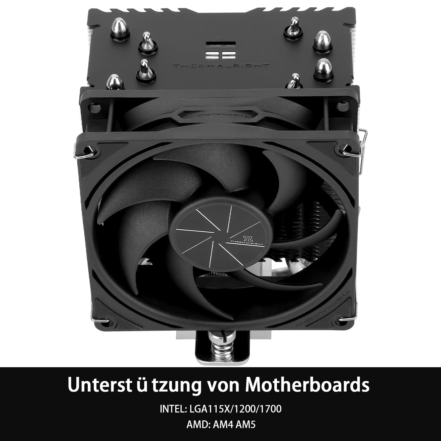 Thermalright ASSASSIN X 90 SE V2 CPU Luftkühler, 4 Heatpipes,TL-P9 PWM Lüfter, Aluminium Kühlkörperabdeckung,AGHP 4.0 Technologie, für AMD AM4 AM5/Intel LGA 1150/1151/1155/1156/1200/1700 (AX90 SE V2) Bild 5
