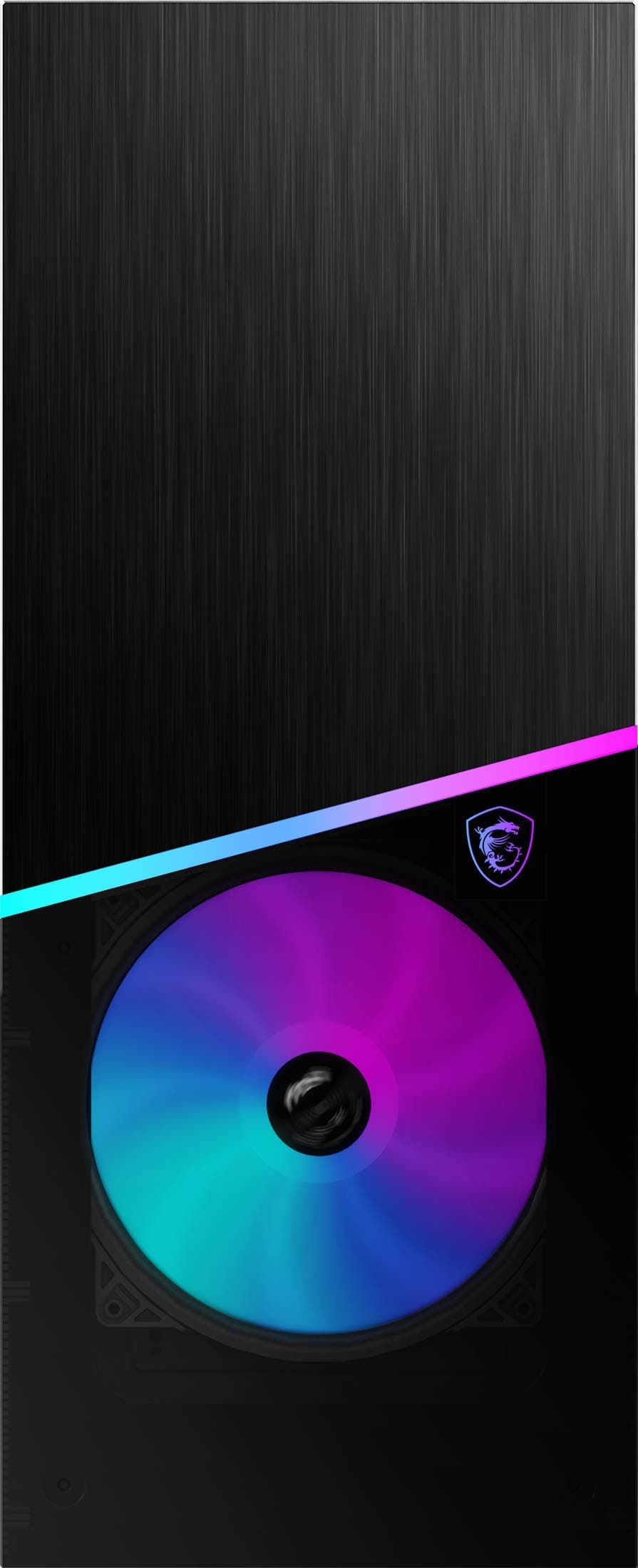 MSI MPG SEKIRA 500X Mid-Tower ATX Gehäuse (4X USB 3.1 Anschluss, 3X 200mm und 1x 120mm A-RGB Fan und 1x 200mm Fan im Lieferumfang, schwarz, RGB) Bild 5