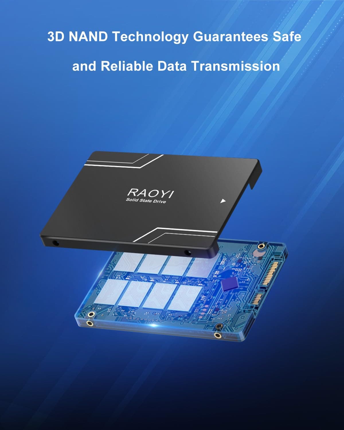 RAOYI 2 TB NVMe Internes Solid State Drive M.2 2280 PCIe Gen4x4 SSD, bis zu 5000 MB/s, SLC-Cache, Speicher und Speichererweiterung für PS5 Laptop Desktop Bild 7