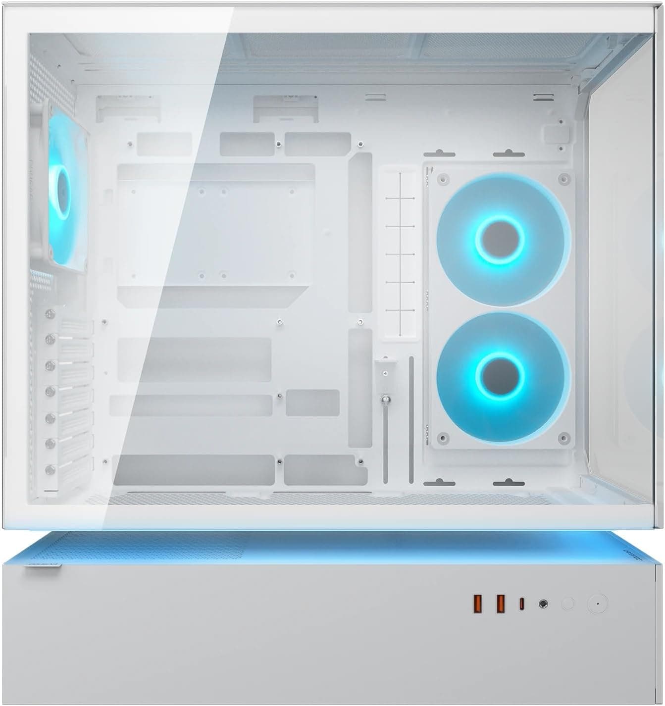 Cougar CFV235 ARGB Gaming-Gehäuse – MidTower ATX/CEB, 270° Airflow, 4× ARGB- PWM Lüfter, GPU bis 430 mm, USB-C (Weiß) (Weiß) Bild 8