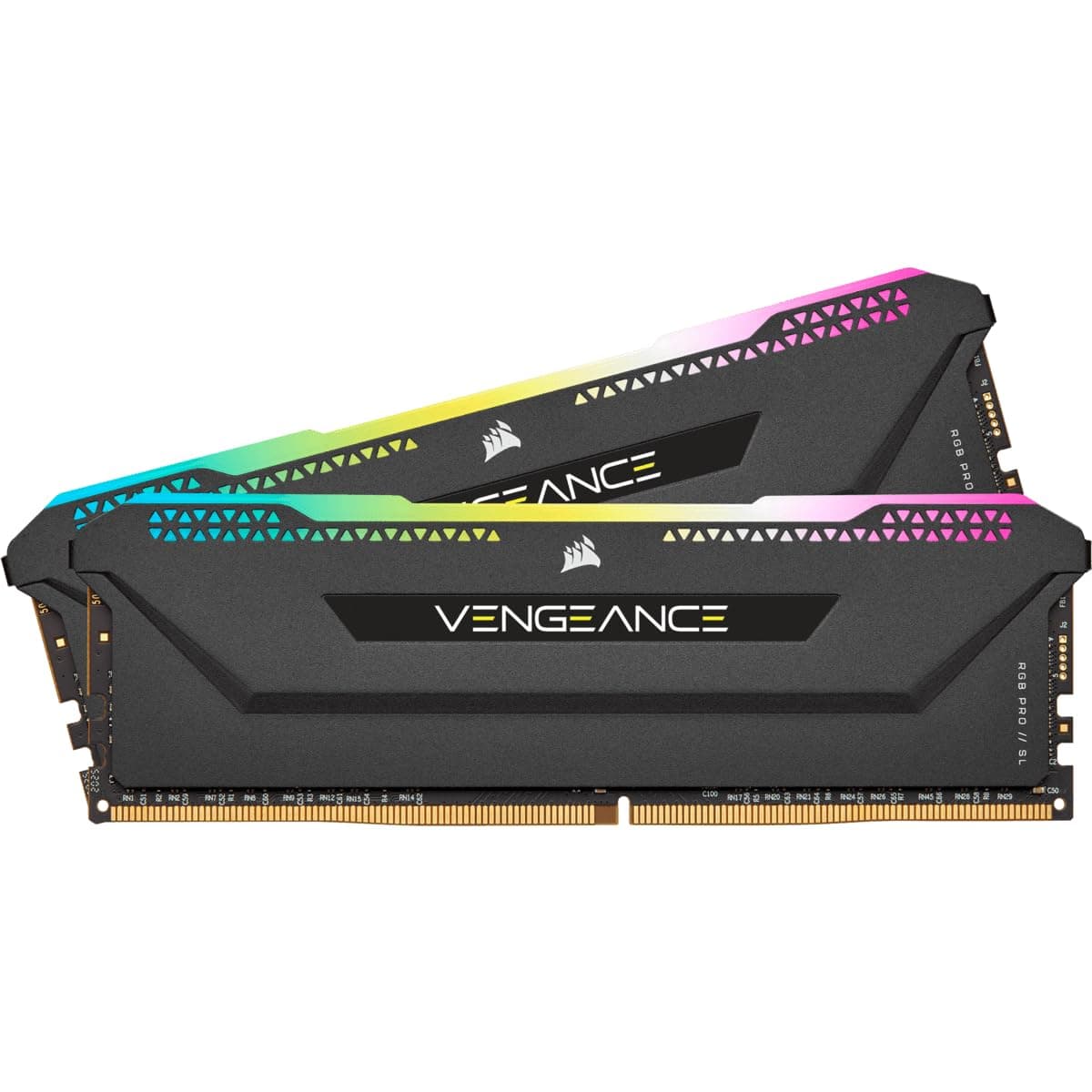 Corsair VENGEANCE RGB PRO SL 32GB (2x16GB) DDR4 Bis zu 3200MHz (PC4-25600) CL16 1.35V Desktop Memory - Schwarz CMH32GX4M2E3200C16 2 x 16 GB