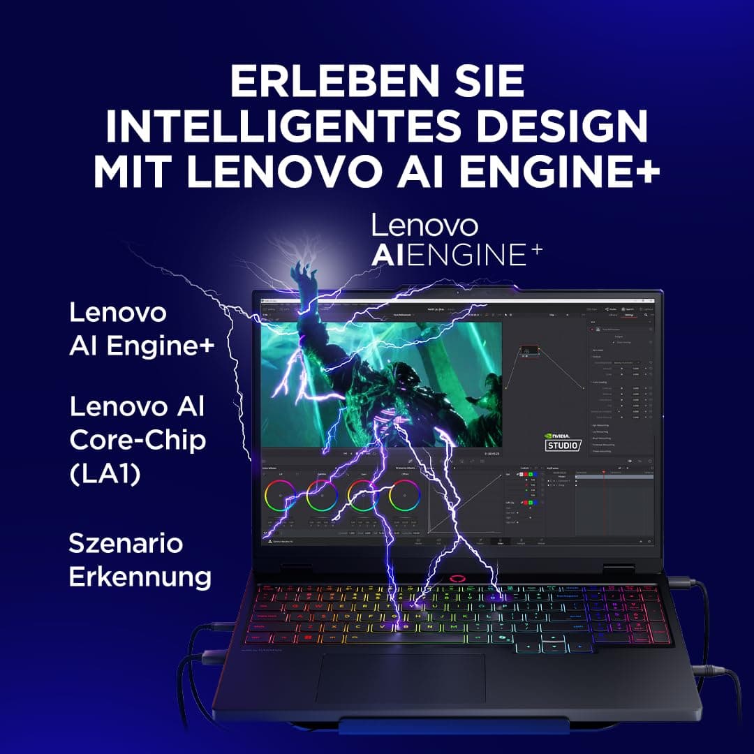 Lenovo Legion 5i Gaming AI Laptop | 15.1" WQXGA 165Hz OLED Display | NVIDIA GeForce RTX 5070 | Intel Core i7-13650HX | 32GB RAM | 1TB SSD | Win11 | QWERTZ | Eclipse Black | 3 Monate GamePass Bild 6