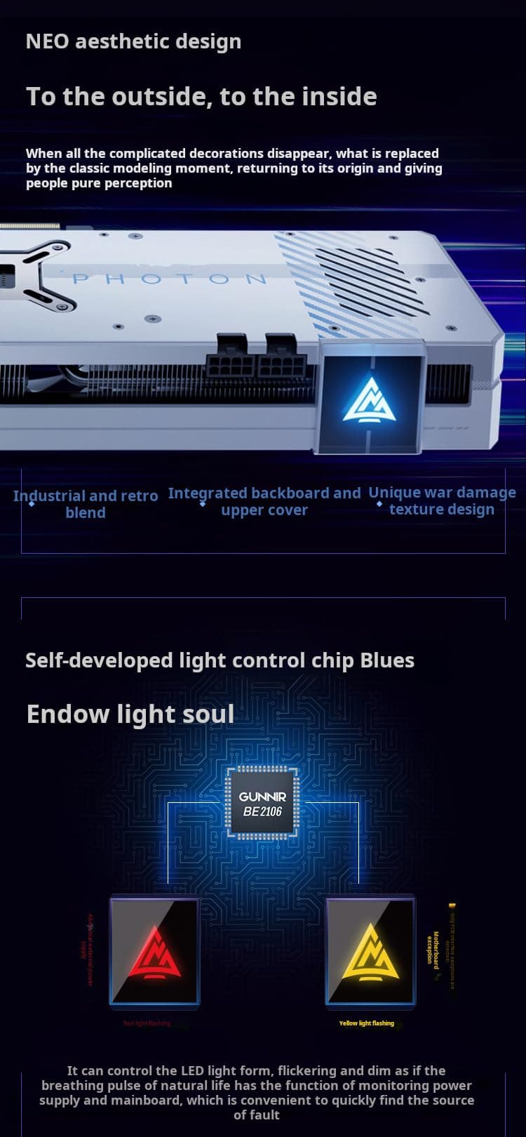 WEELIAO GUNNIR Intel Arc A770 Photon 16GB OC GDDR6 2400MHz Triple Fan White Grafikkarte (256-Bit, PCIe 4.0, HDMI/DisplayPort, unterstützt 4k) Bild 4