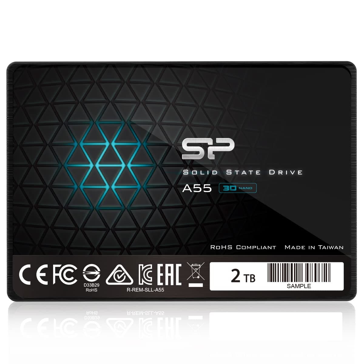 Silicon Power SSD 2TB 3D NAND A55 SLC Cache Performance Boost 2.5 inch SATA III 7mm (0.28") Internal Solid State Drive 1 Pack 2TB