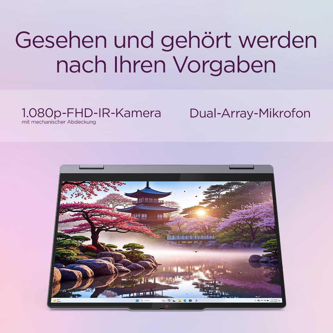 Lenovo IdeaPad 5 2-in-1 AI Laptop | Copilot+ PC | 14" WUXGA OLED Touch Display | AMD Ryzen AI 5 340 | 16GB RAM | 512GB SSD | AMD Radeon Grafik | Windows 11 | QWERTZ | Grau | 3 Monate Premium Care Bild 8