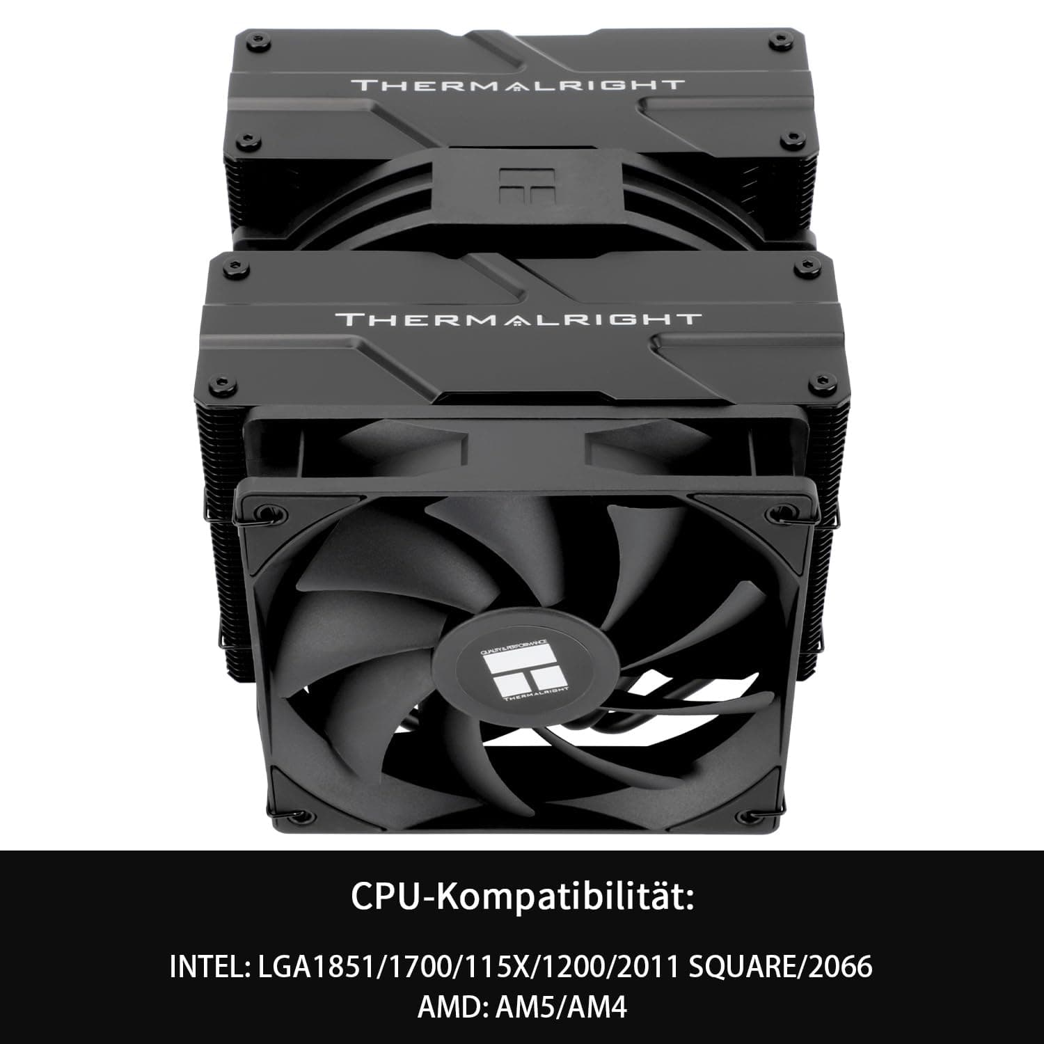 Thermalright Peerless Assassin 140 Black CPU Luftkühler, 6 Heatpipes, Dual PWM Lüfter und Double Towers, 158mm High CPU Kühlung mit Top Cover, forAM4/AM5,Intel LGA 1851/1700/1150/1151/1200 Bild 5