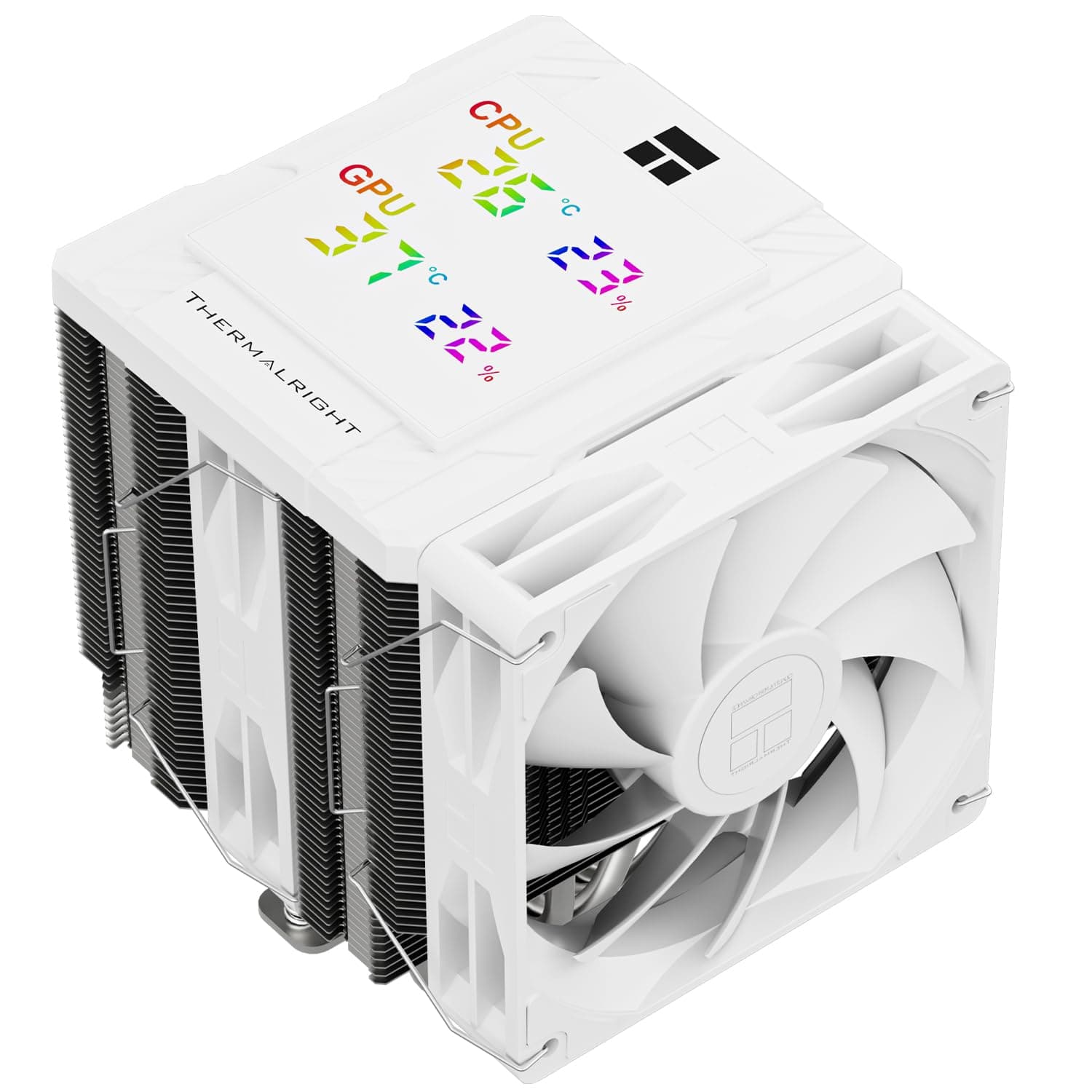 Thermalright Peerless Assassin 120 Digitaler weißer CPU-Kühler mit 6 x 6 mm Heatpipes, magnetische Anzeigetafel, Kühlkörper-CPU-Kühler, für AM4/AM5 und Intel lga1700/1851/1150/1151/1200 Bild 2