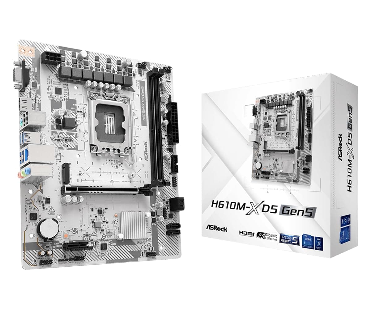 ASRock H610M-HDV/M.2 D5 Gen5 Mainboard (LGA1700, mATX, DDR5, PCIe 5.0) Bild 2