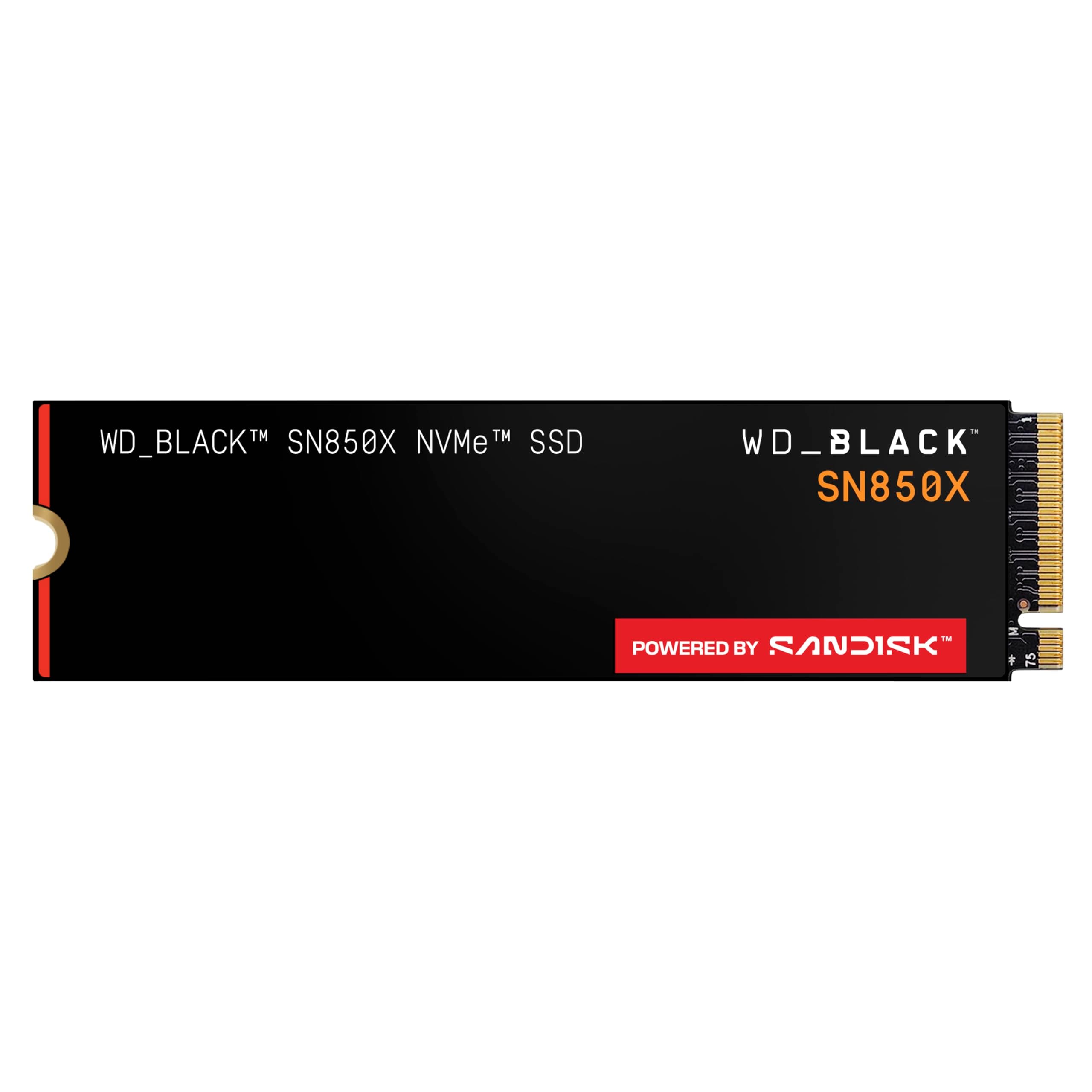 WD_BLACK SN850X NVMe SSD 4 TB interne SSD (Gaming Speicher, PCIe Gen4-Technologie, Lesen 7.300 MB/s, Schreiben 6.600 MB/s) Schwarz 4 TB Standard SN850X