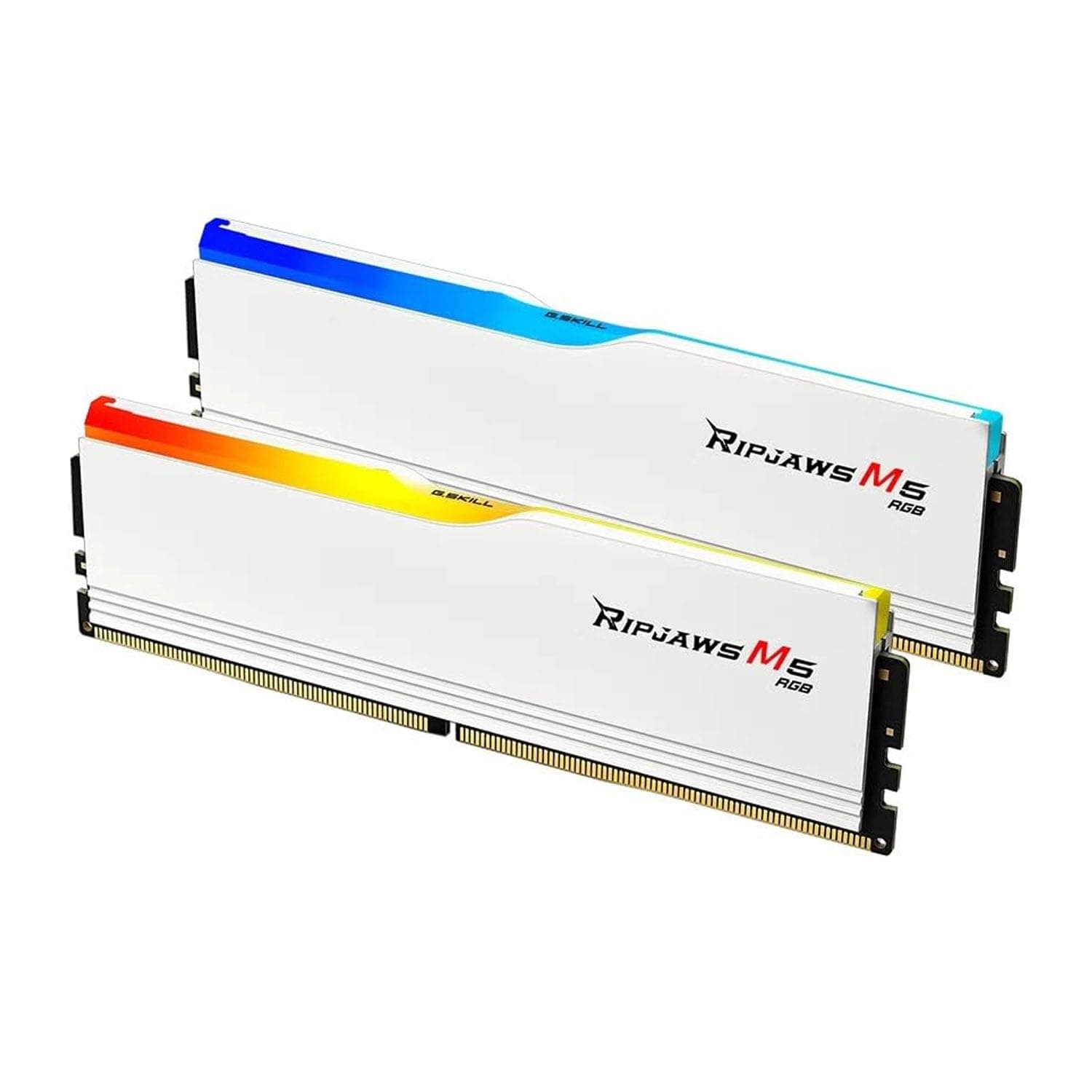 G.Skill Ripjaws M5 RGB (Intel XMP) 32GB (2X 16GB) DDR5 6000MHz CL36-36-36-96 1.35V Desktop Memory RAM - F5-6000J3636F16GX2-RM5RW - Weiß